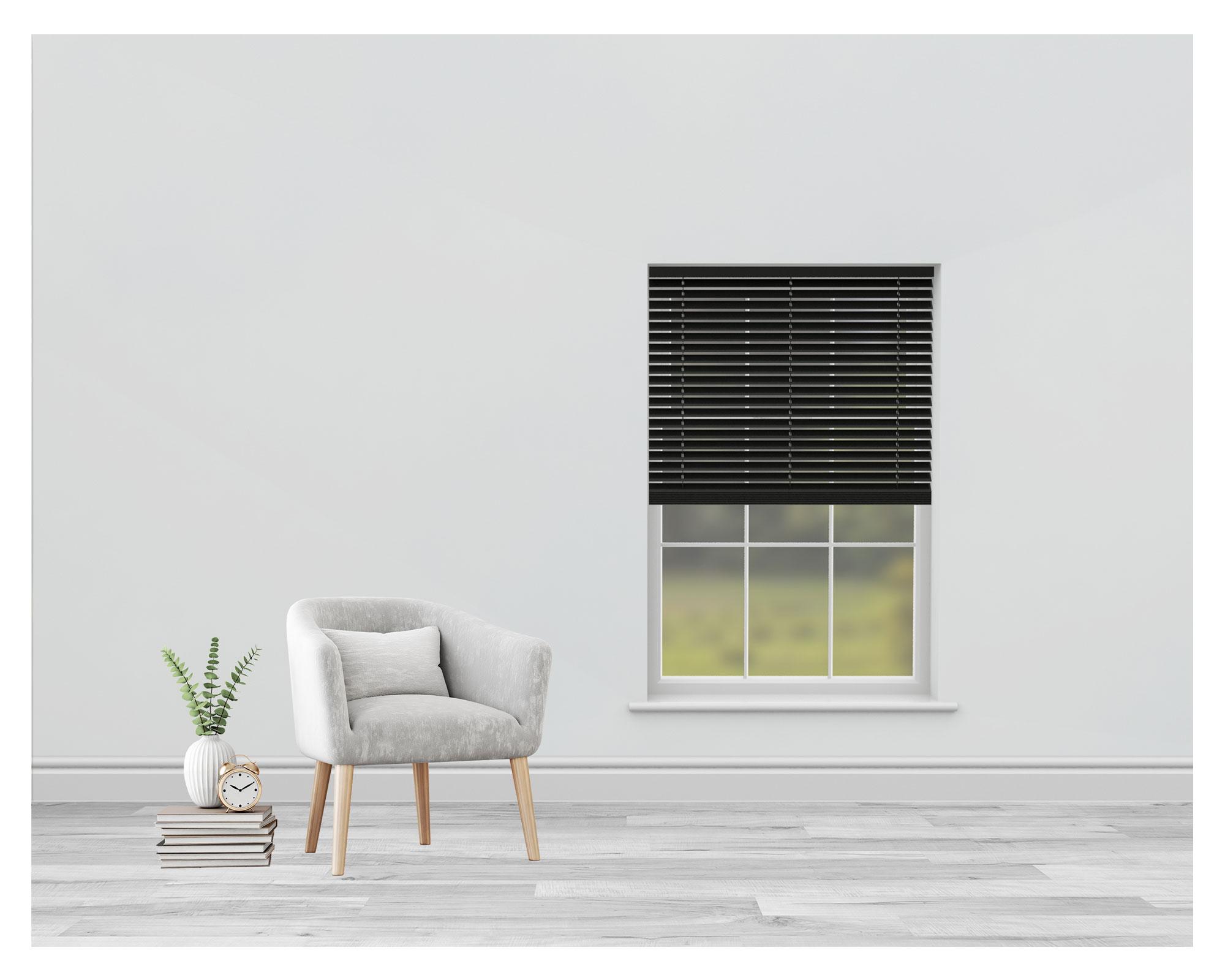 Persiana aluminio 160x165 cm 25 mm Veneciana negro-0