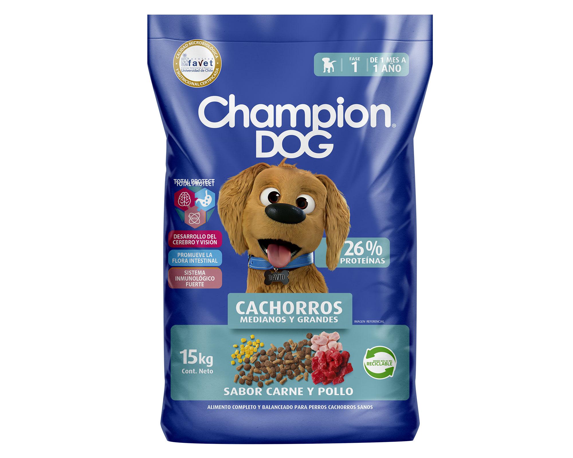 Alimento cachorro 15 kg raza mediana grande Champion Dog.-0