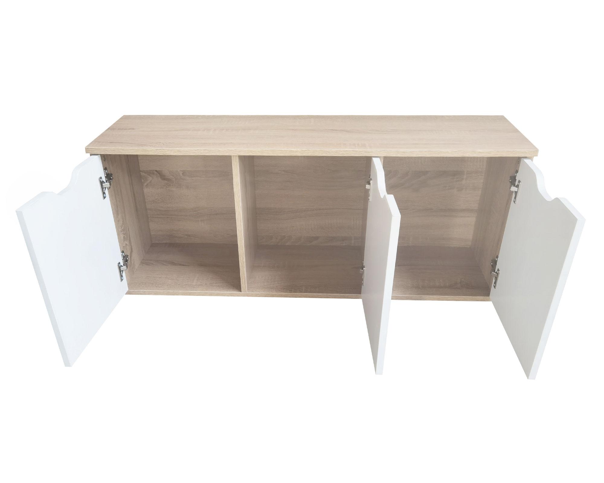 Mueble organizador 3 puertas blanco/natural M+Design-2