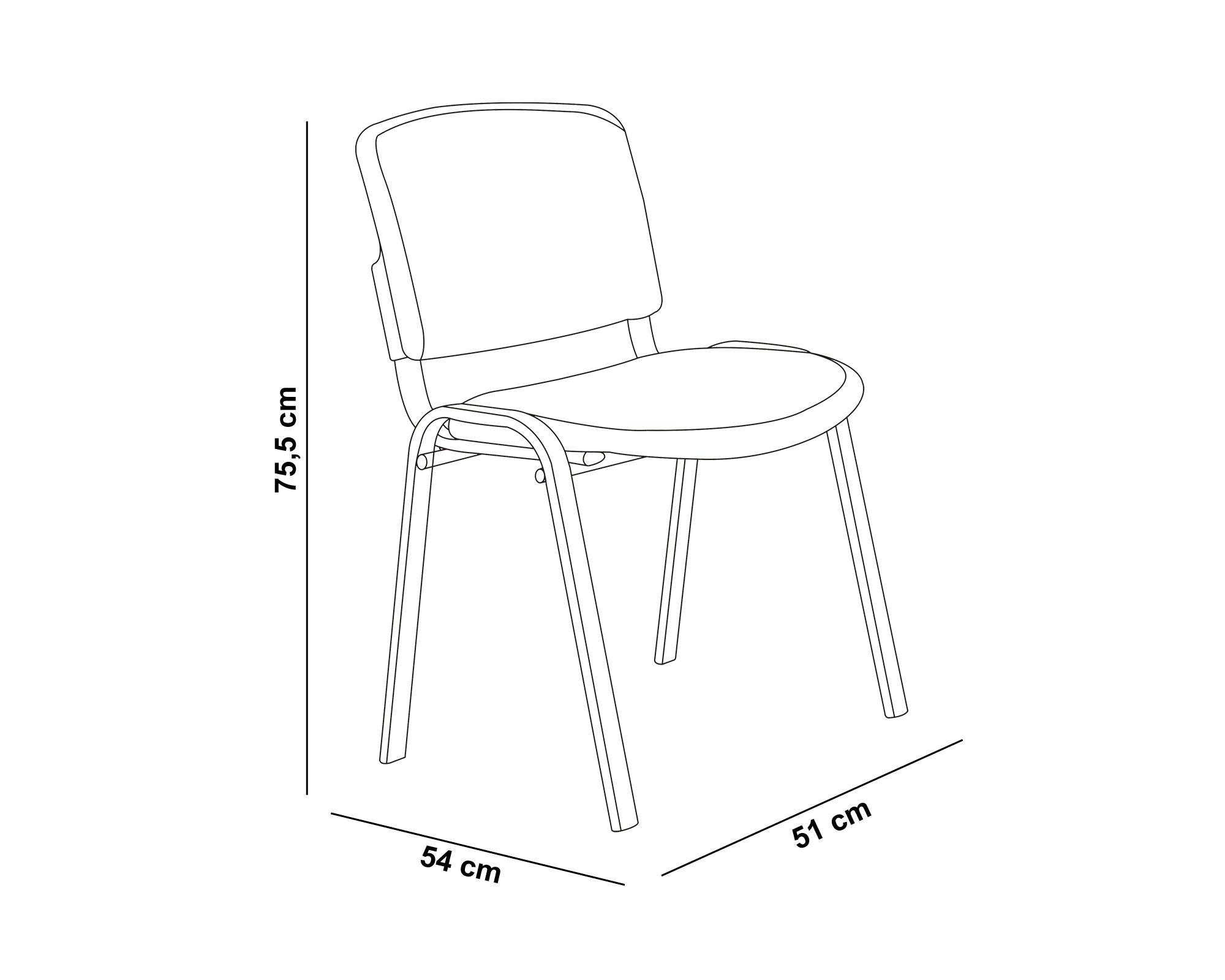 Silla visita negro M+Design-5