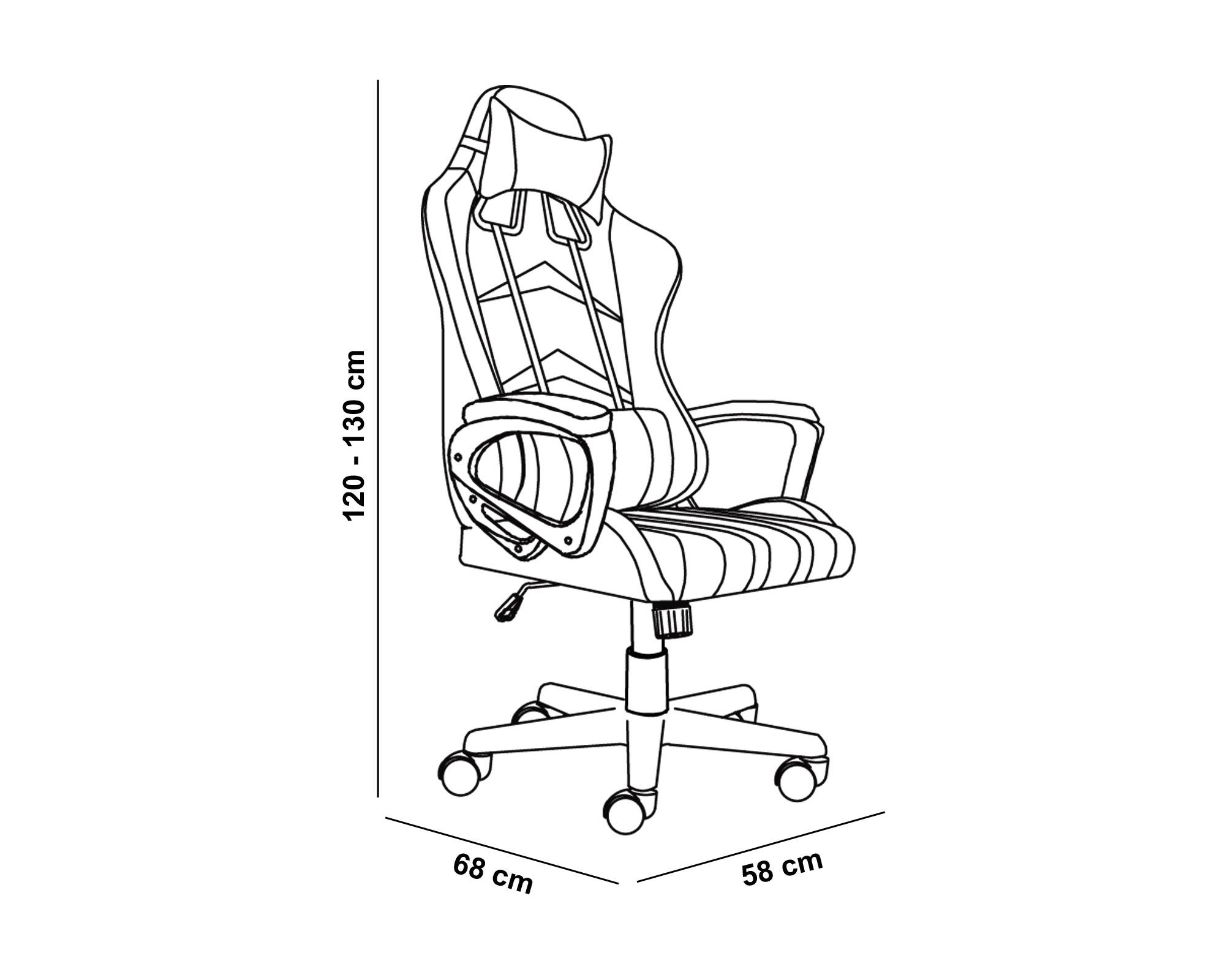 Silla gamer Dustin rojo/negro M+Design-4