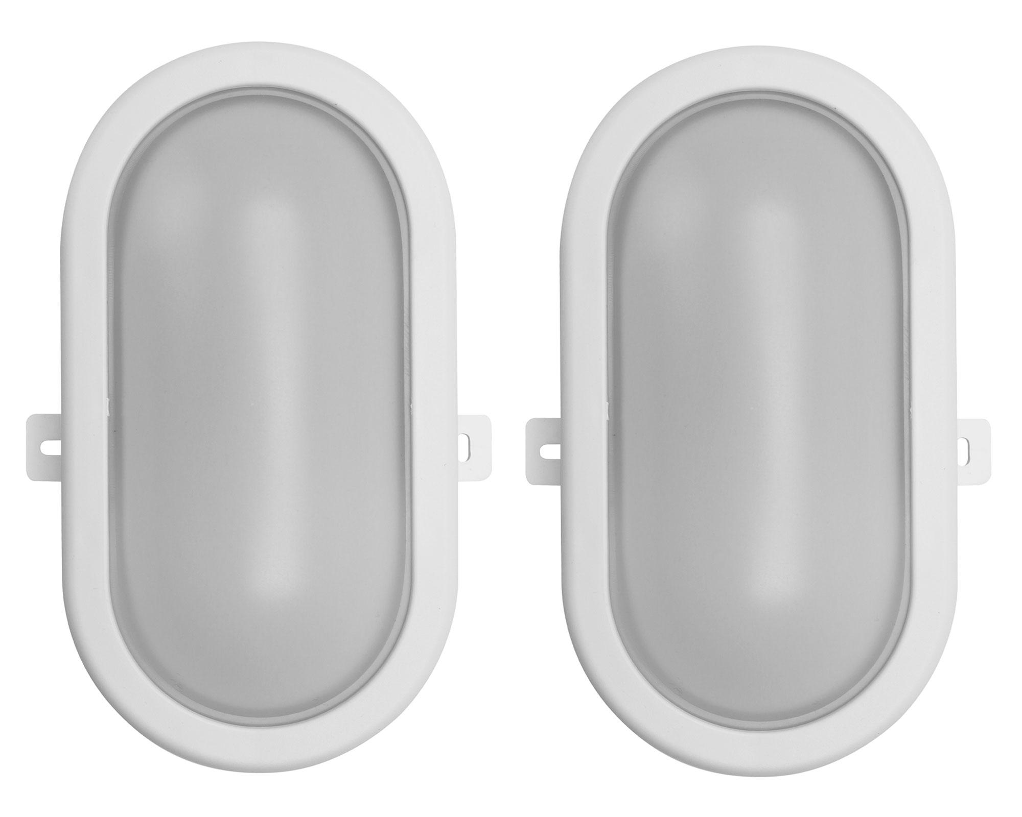 Tortuga LED 12W luz fría 2 unidades blanco Abitare.-0