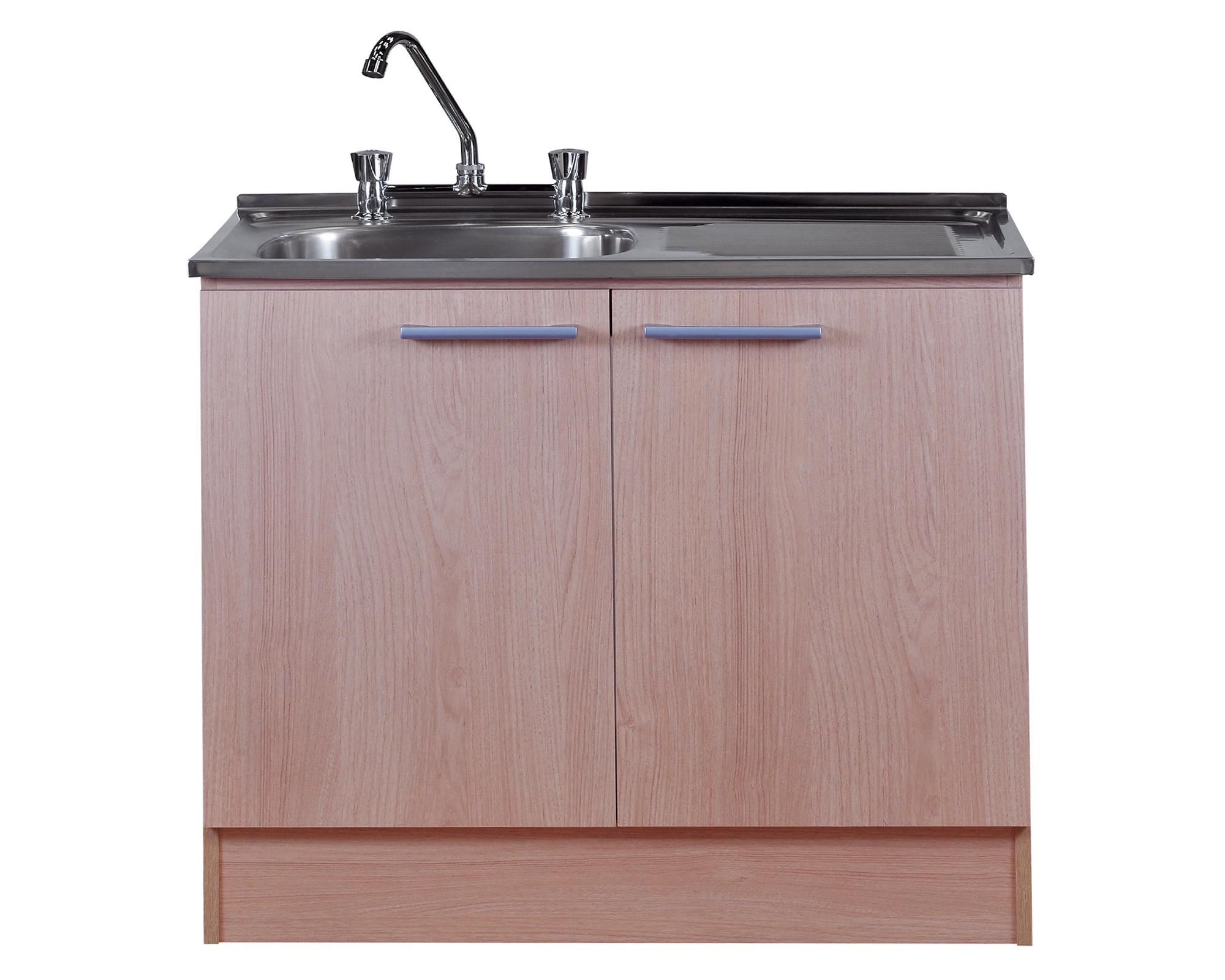 Mueble lavaplatos 100 cm derecho beige Mobikit.-0