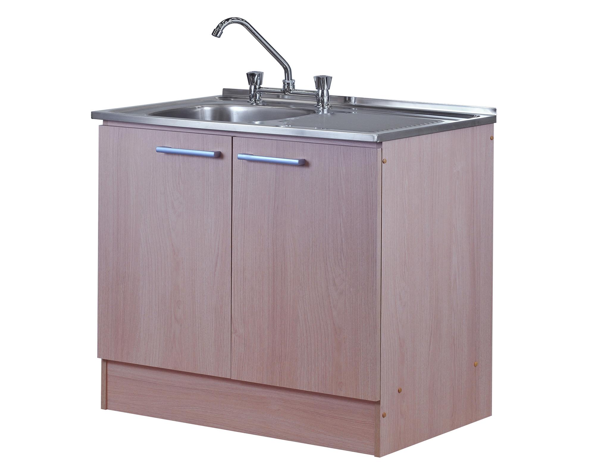 Mueble lavaplatos 100 cm derecho beige Mobikit.-1