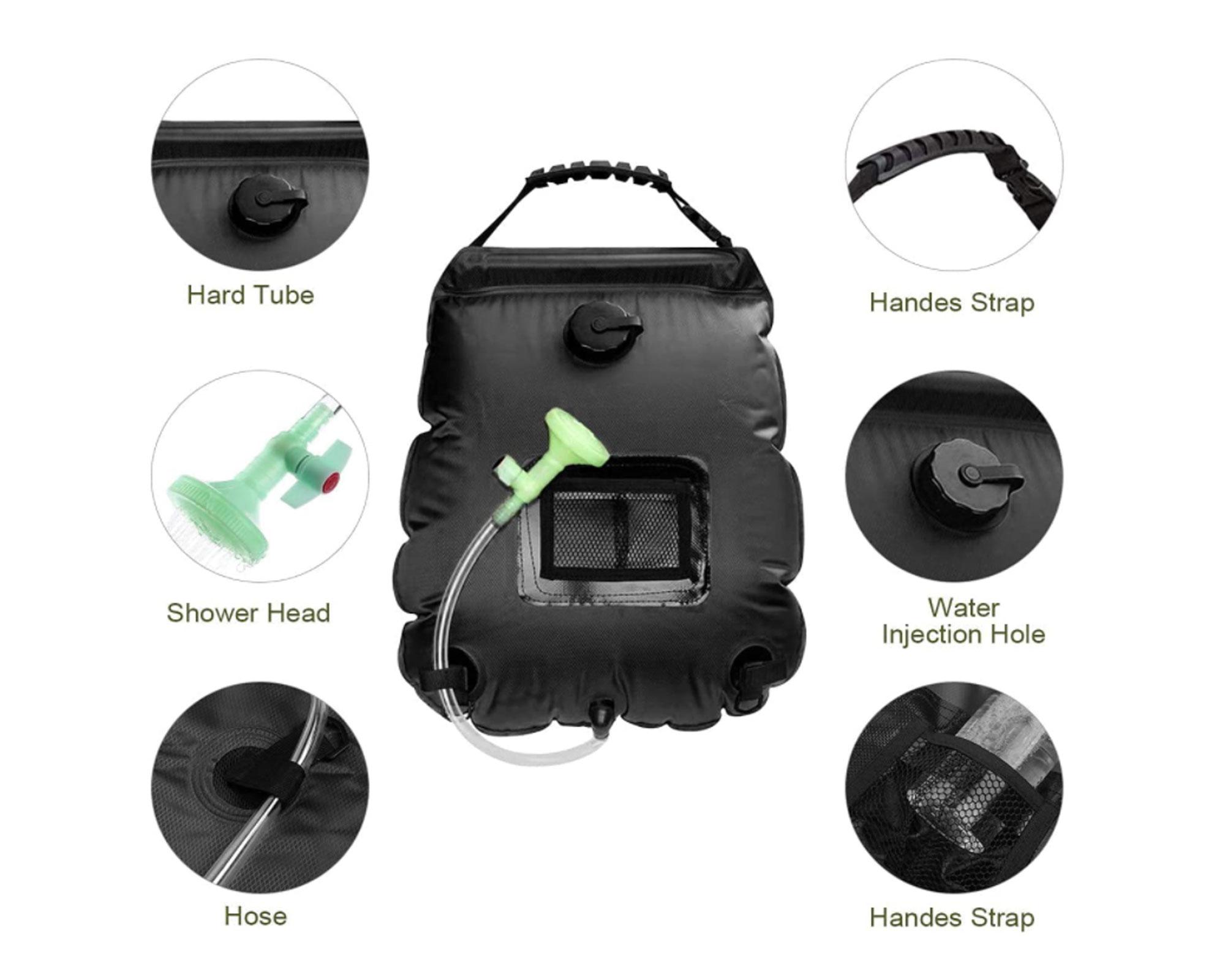 Ducha portátil negro Pro Outdoor.-2