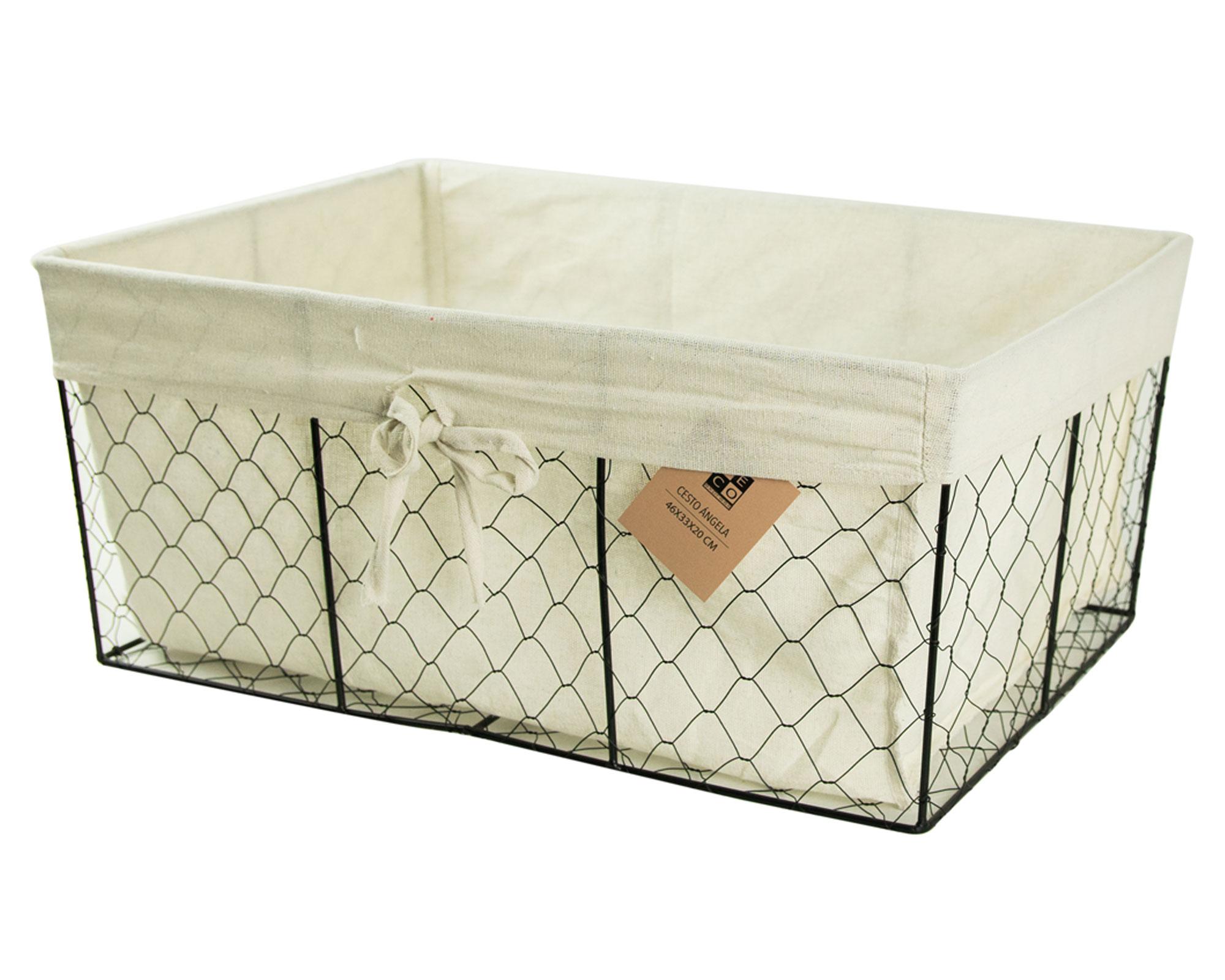Cesto 20x33x46 cm Ángela beige natural Decoexpress.-0