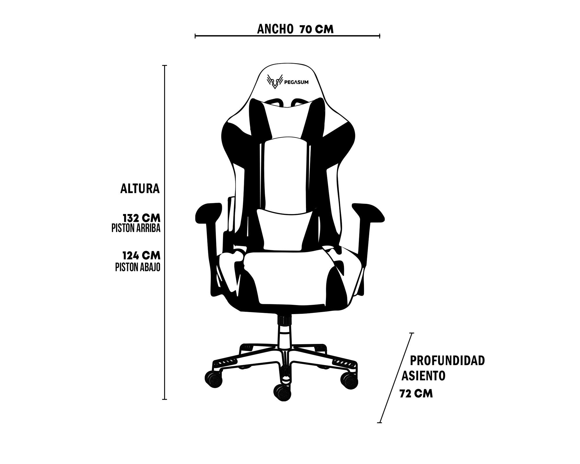 Silla Gamer Spartan negro/verde Pegasum-3