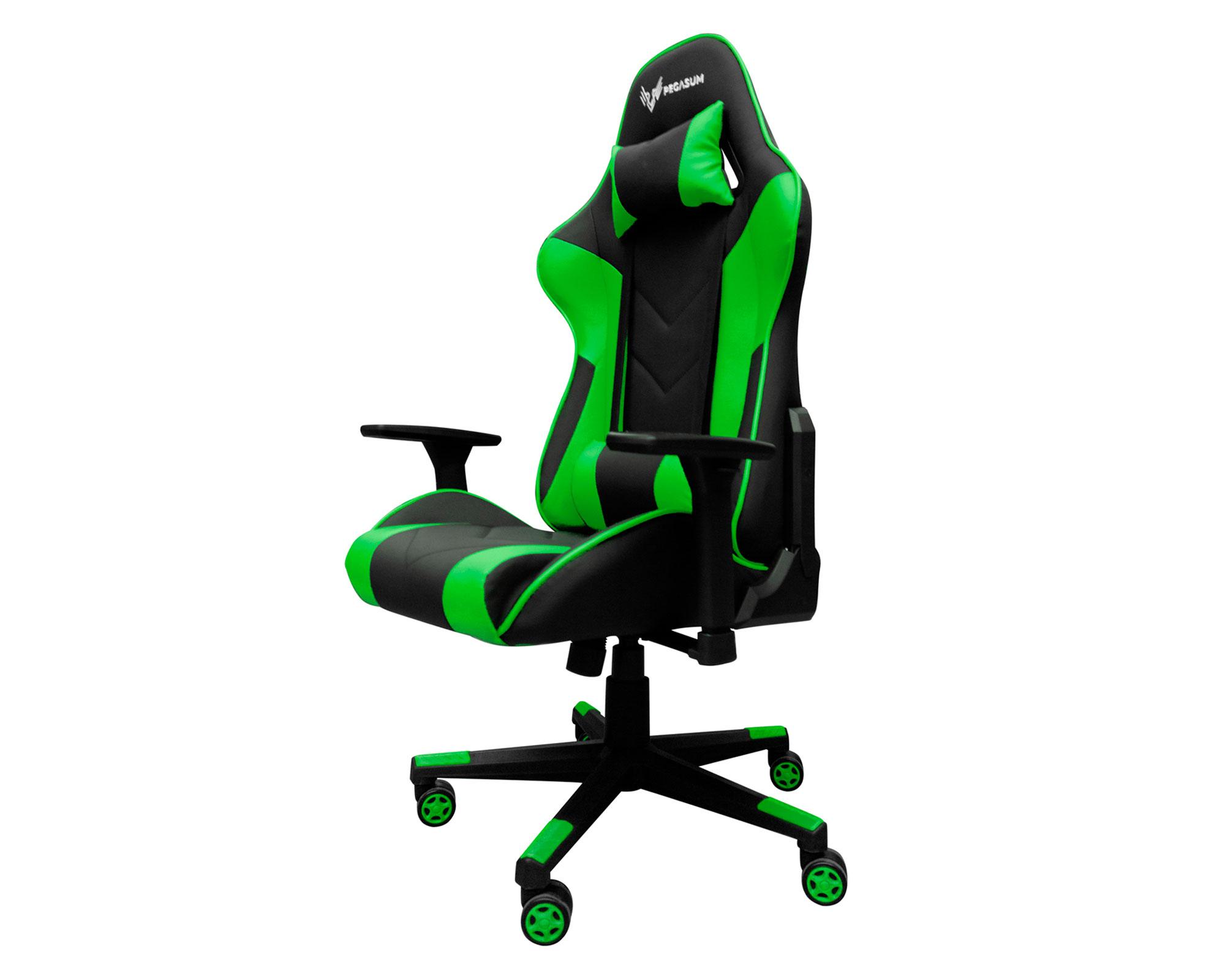 Silla Gamer Spartan negro/verde Pegasum-1