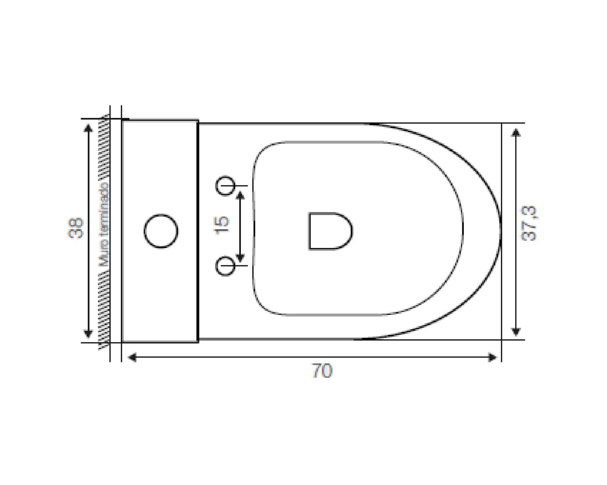 One piece piso 20.5 cm botón dual cierre suave Venti blanco-1