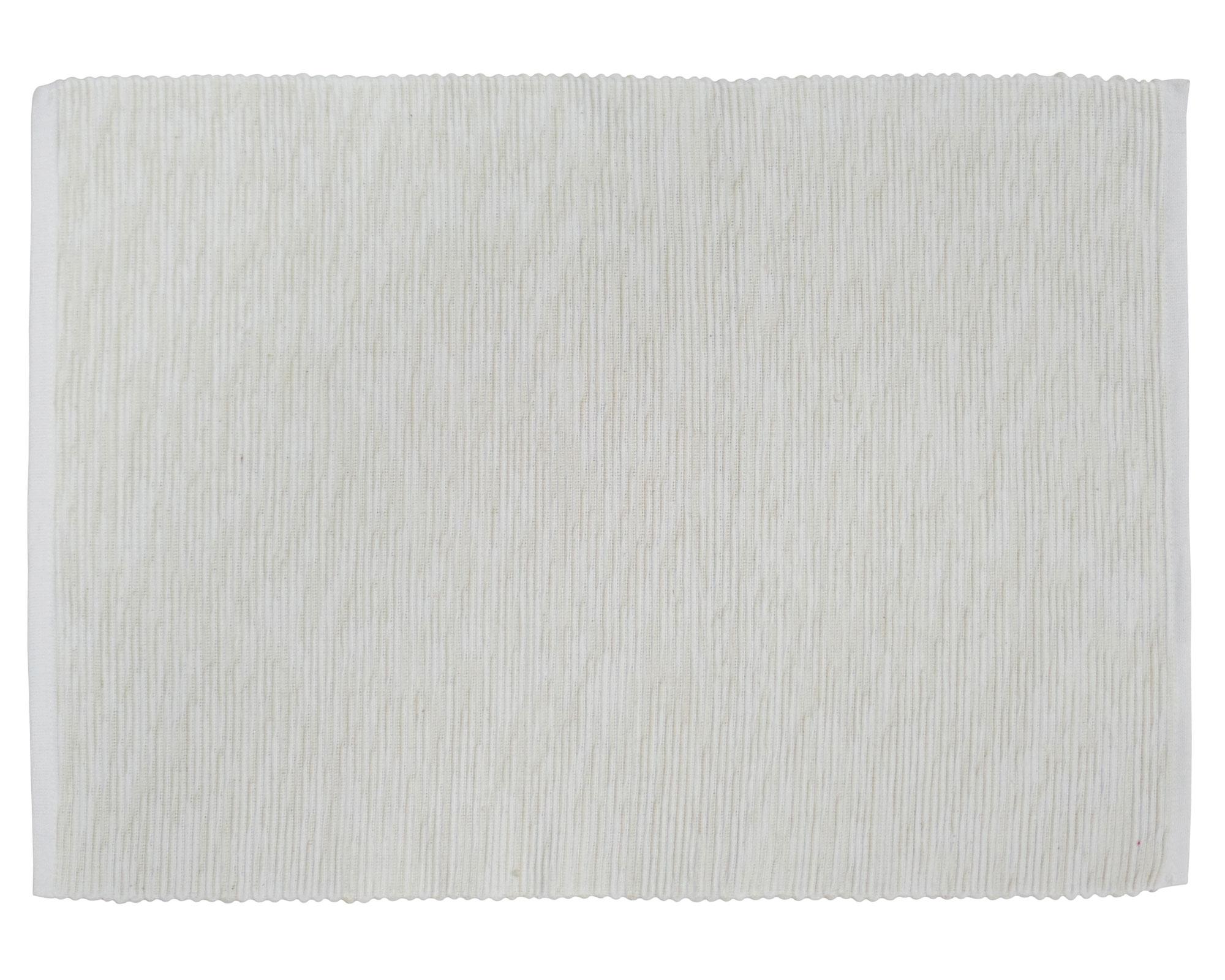 Individual 30x45 cm Rib ecru/gris Cotidiana-0