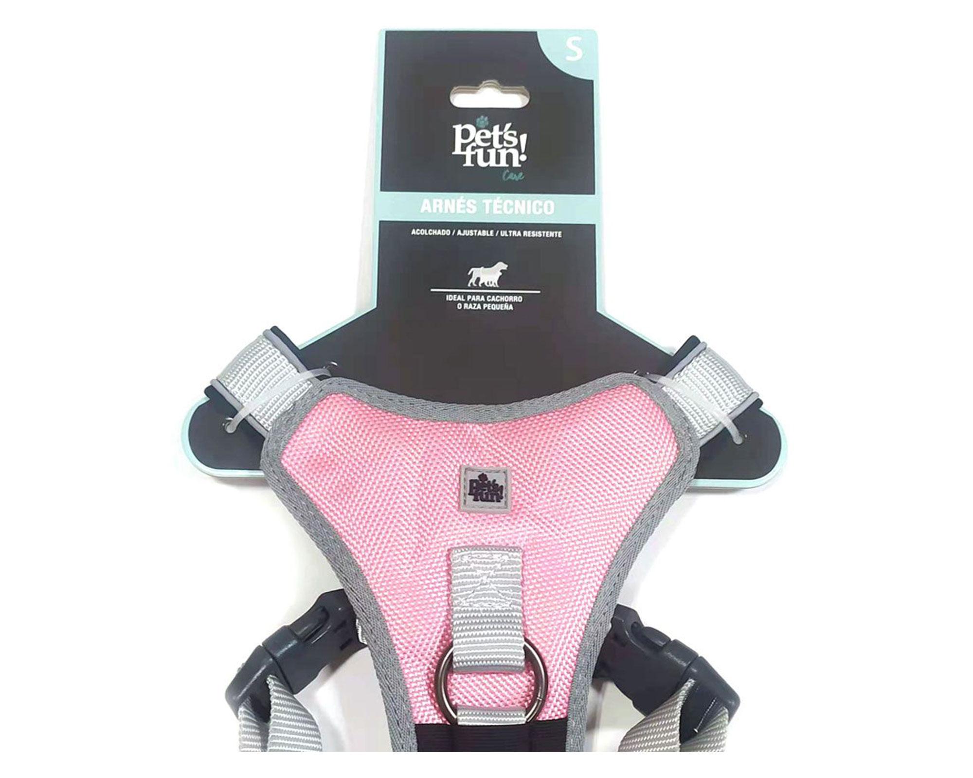 Arnés talla S acolchado rosado Pet's fun-1