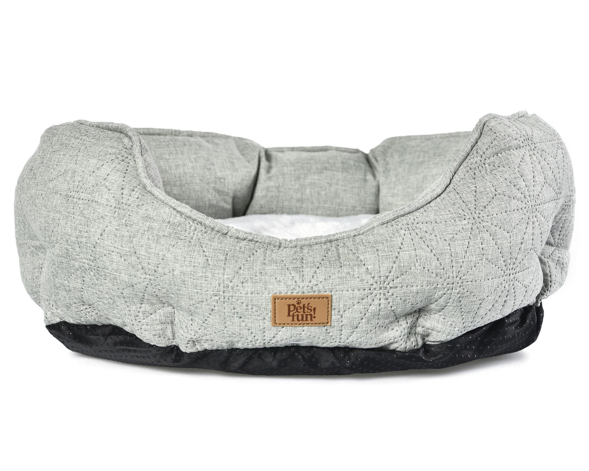 Cama mascota M redondo gris Pet's fun-0