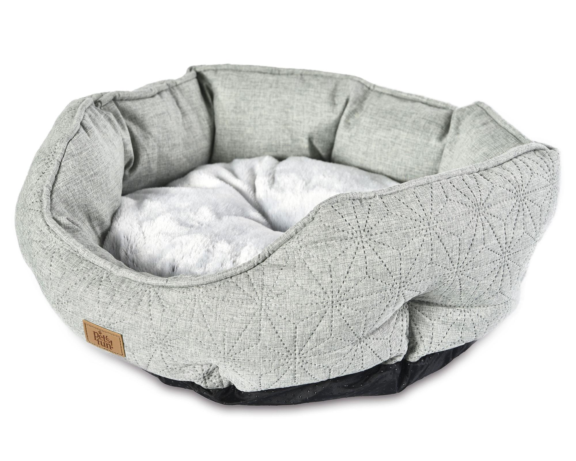 Cama mascota M redondo gris Pet's fun-2