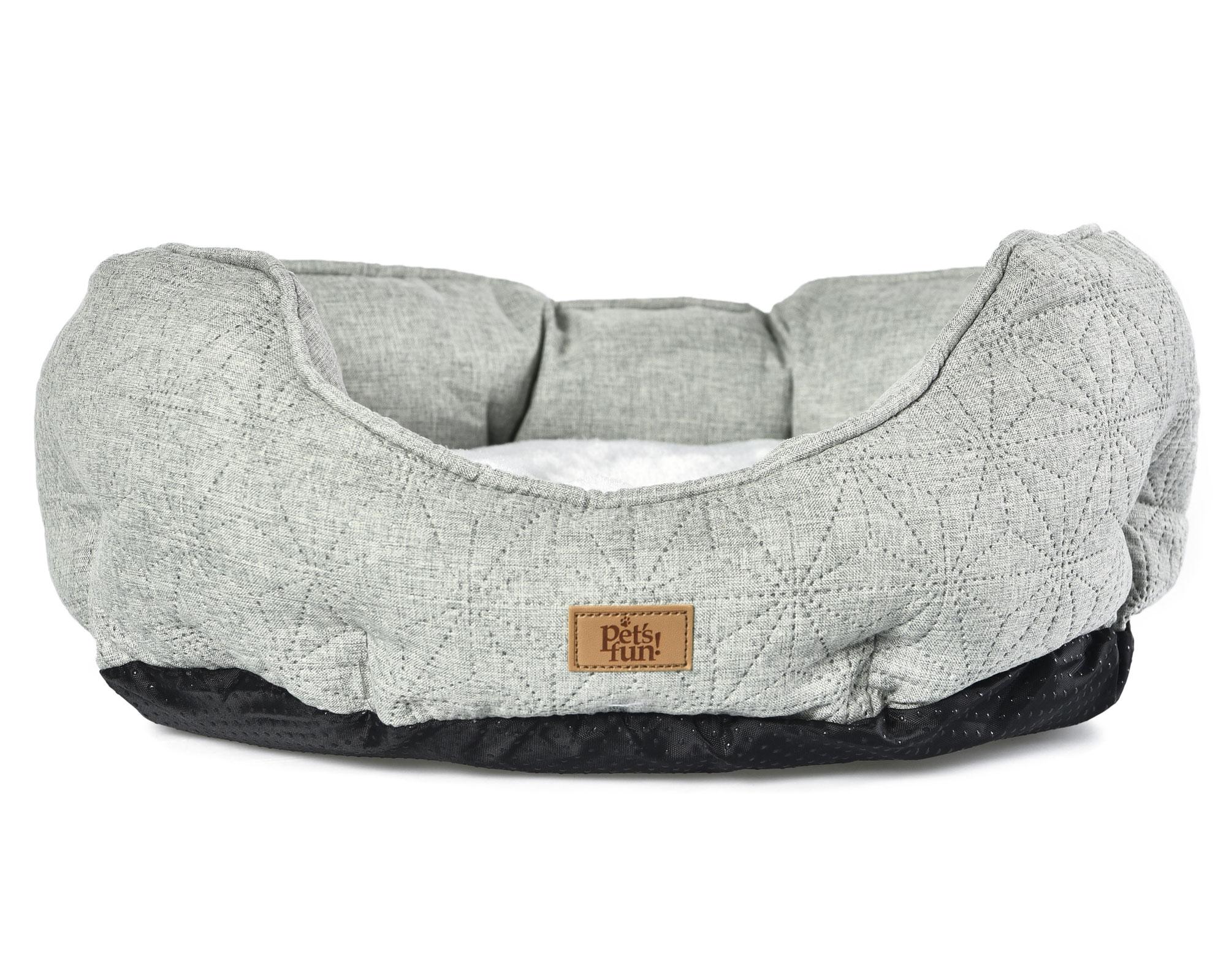 Cama mascota S redondo gris Pet's fun-0