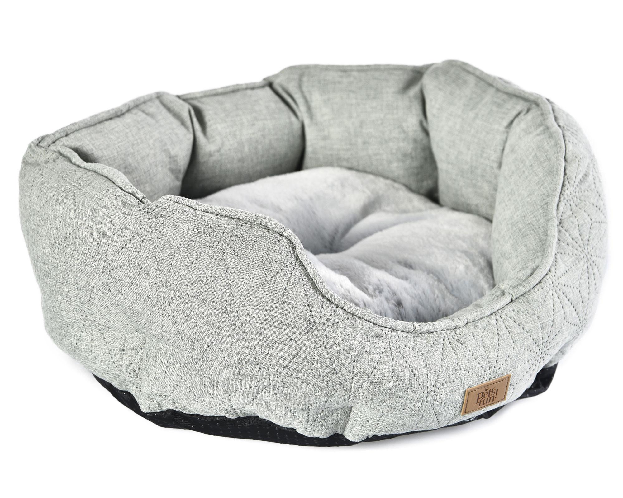 Cama mascota S redondo gris Pet's fun-1