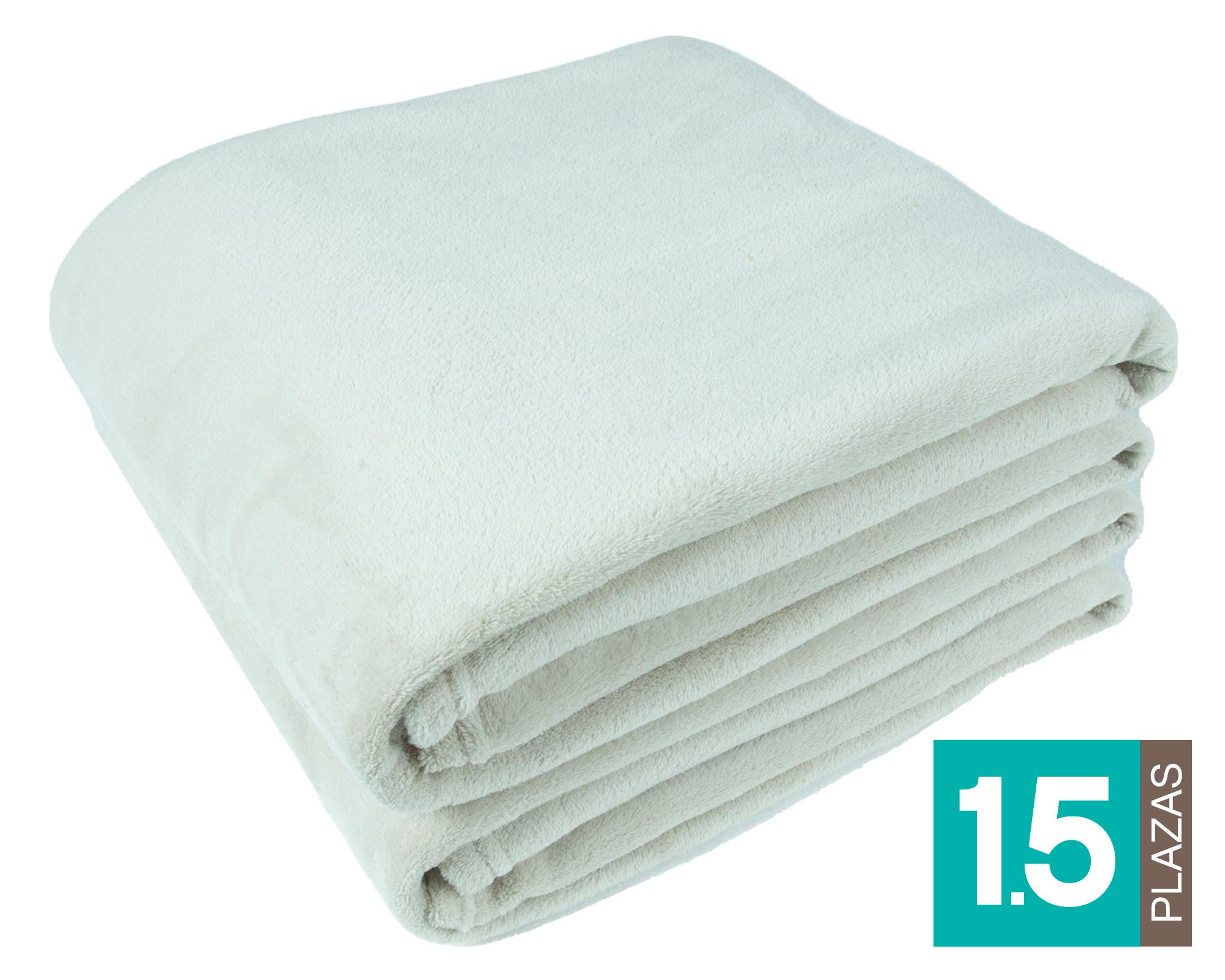 Frazada 1.5 plazas Coral ecru 2 unidades-0