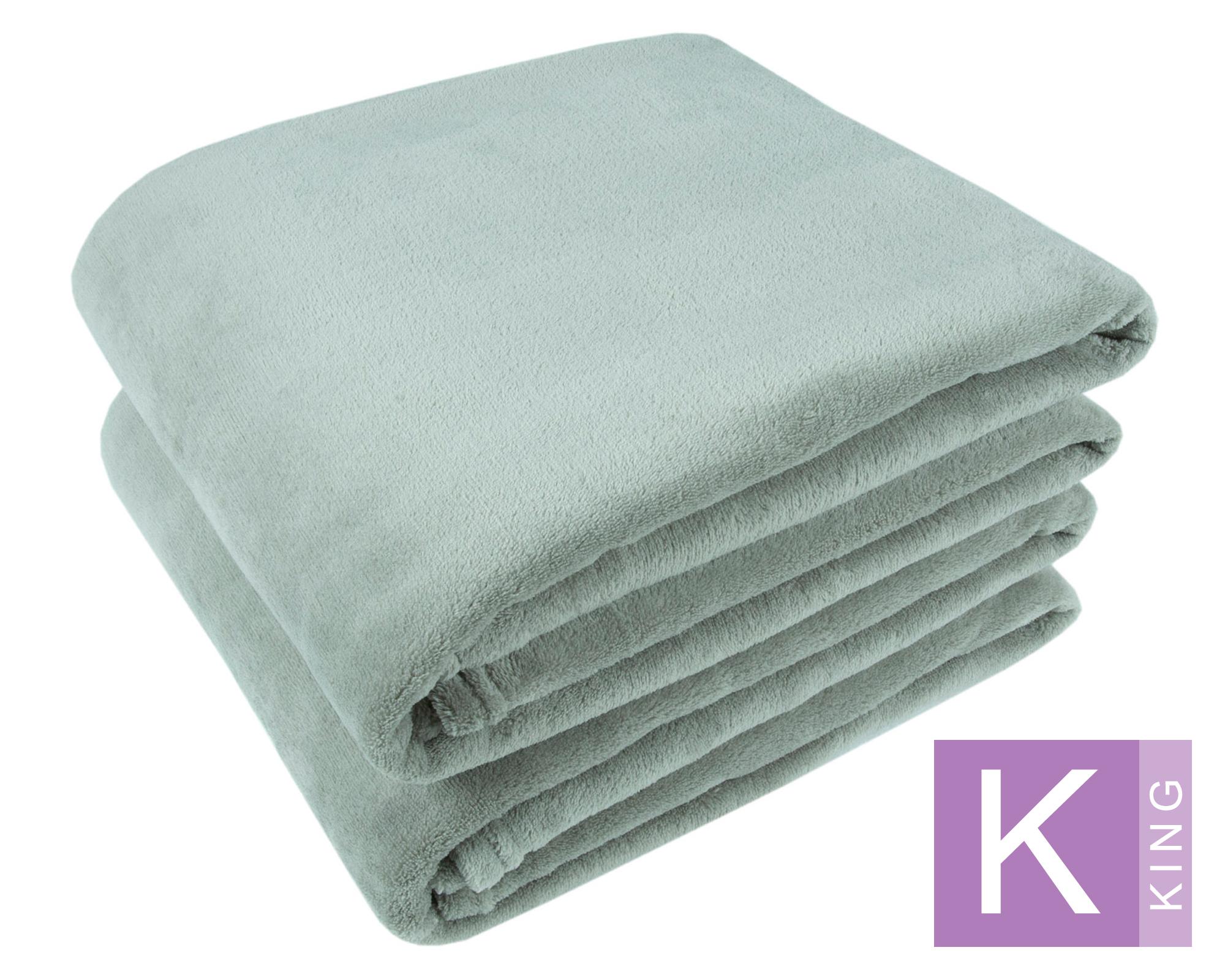 Frazada King Coral gris 2 unidades-0