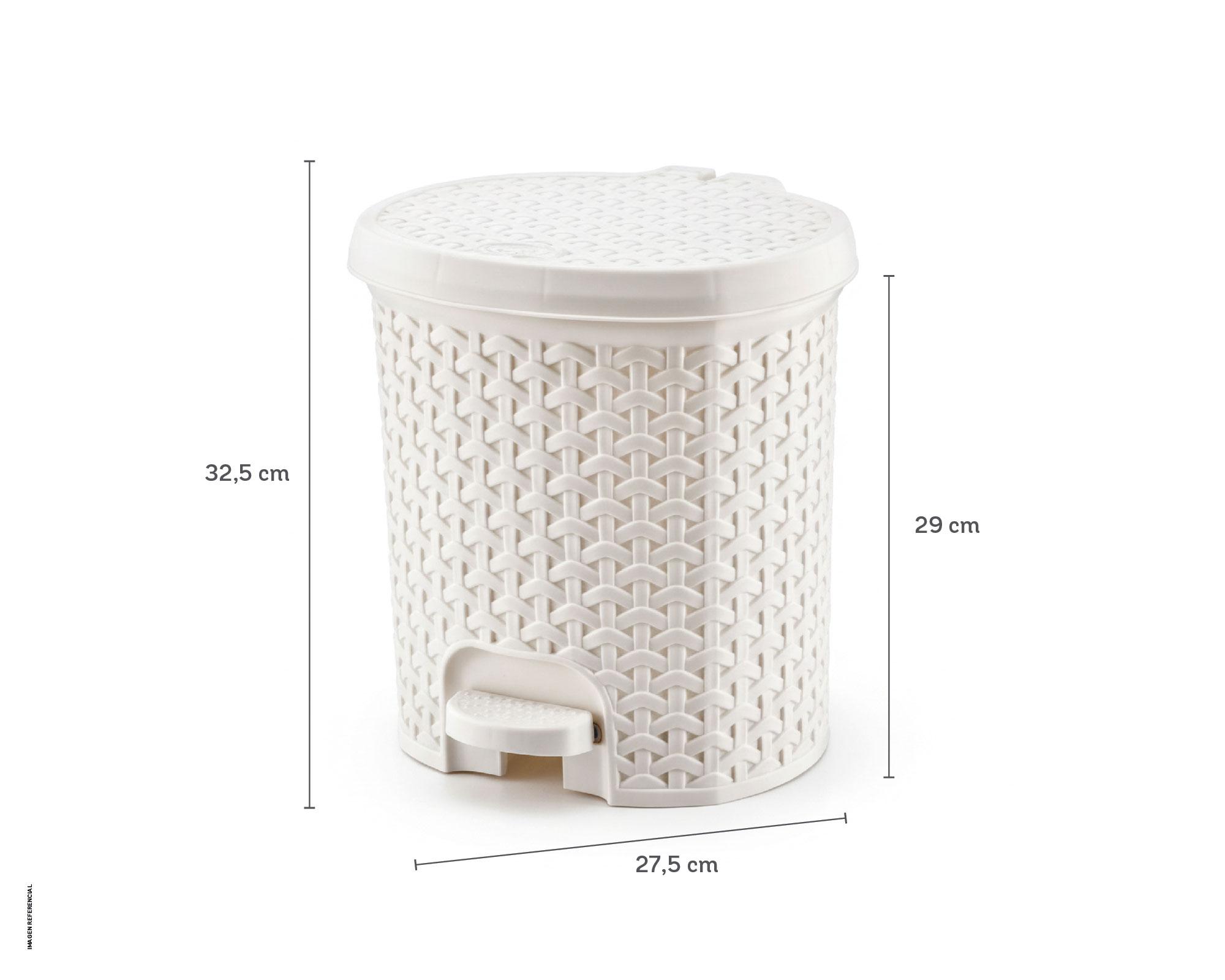 Basurero 11.5 litros Símil ratán Cotidiana-4