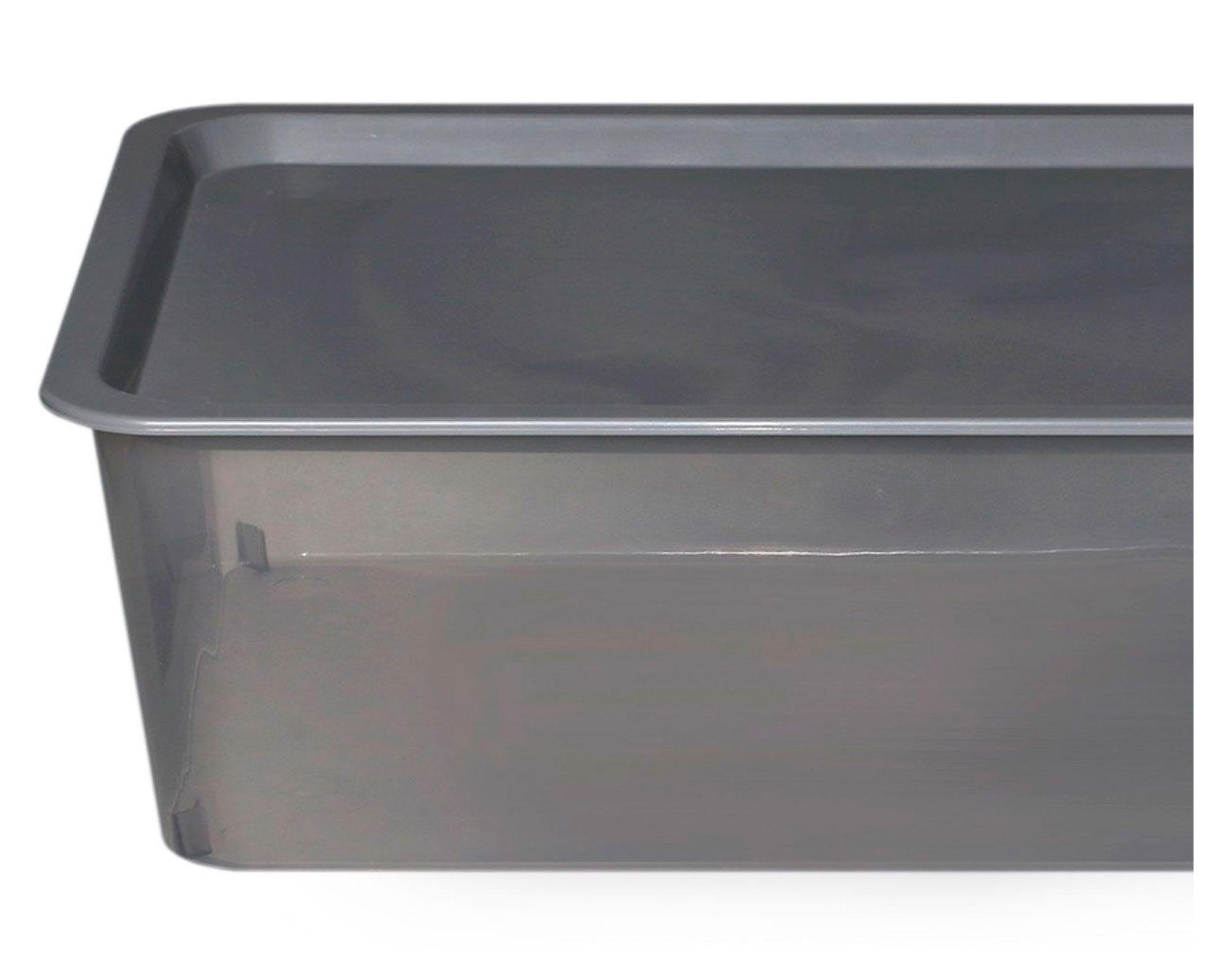 Caja organizadora gris plástica 13 lt-1
