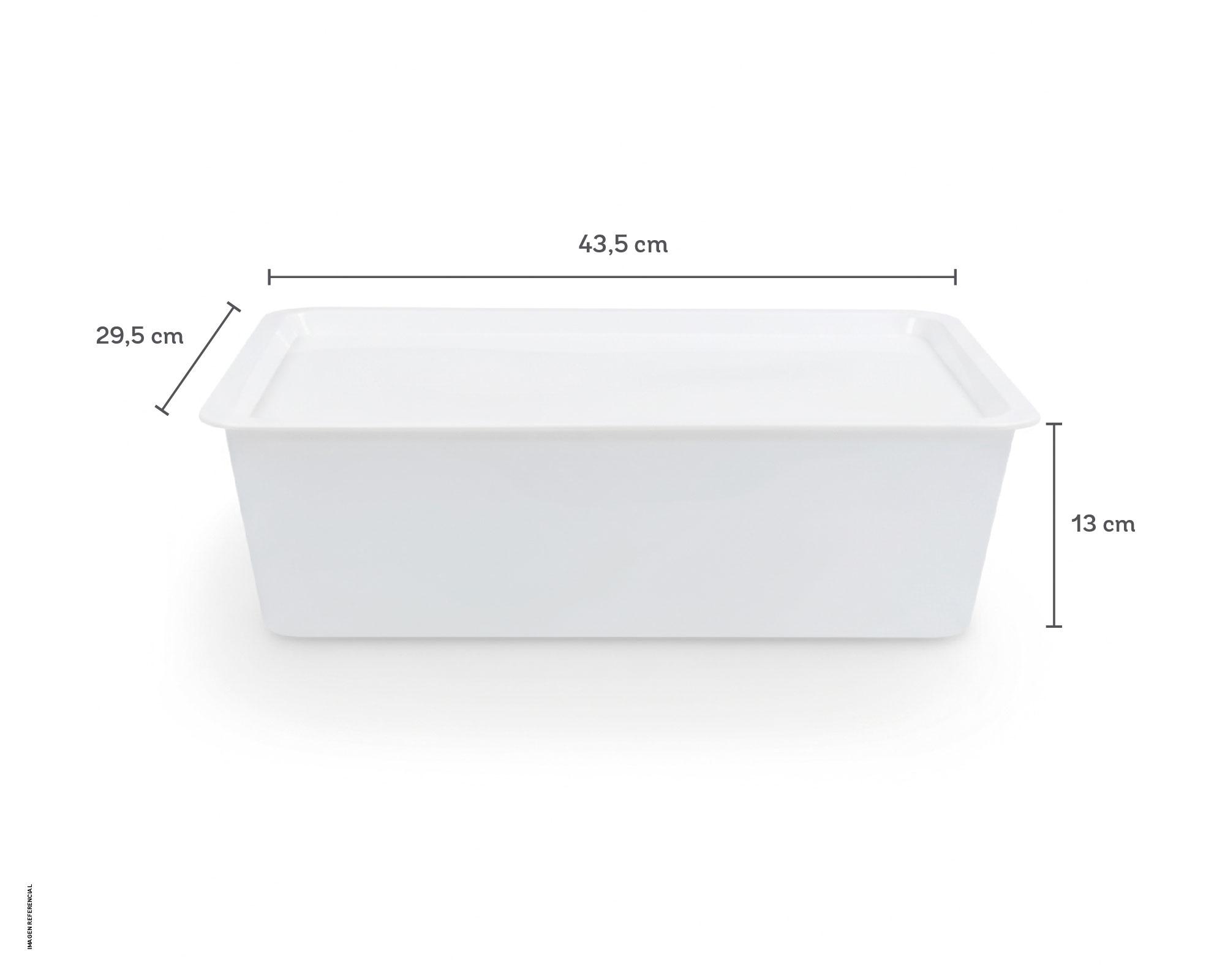Caja organizadora blanco plástica 13 lt-4