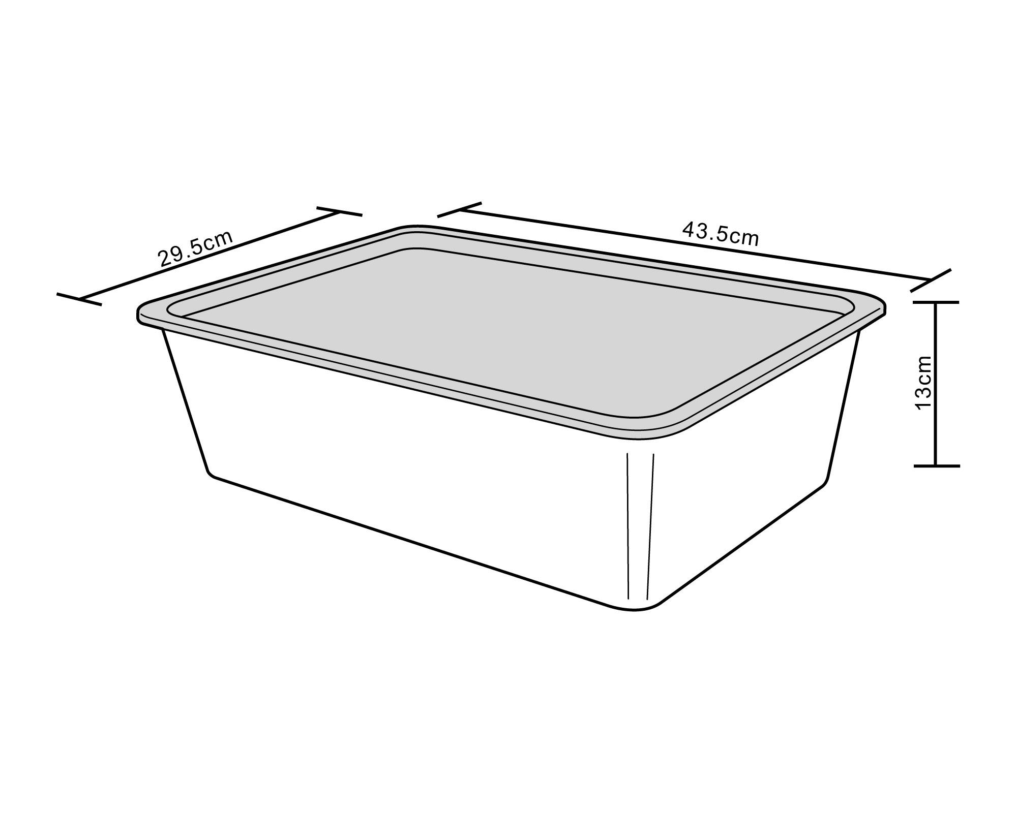 Caja organizadora rojo plástica 13 lt-1