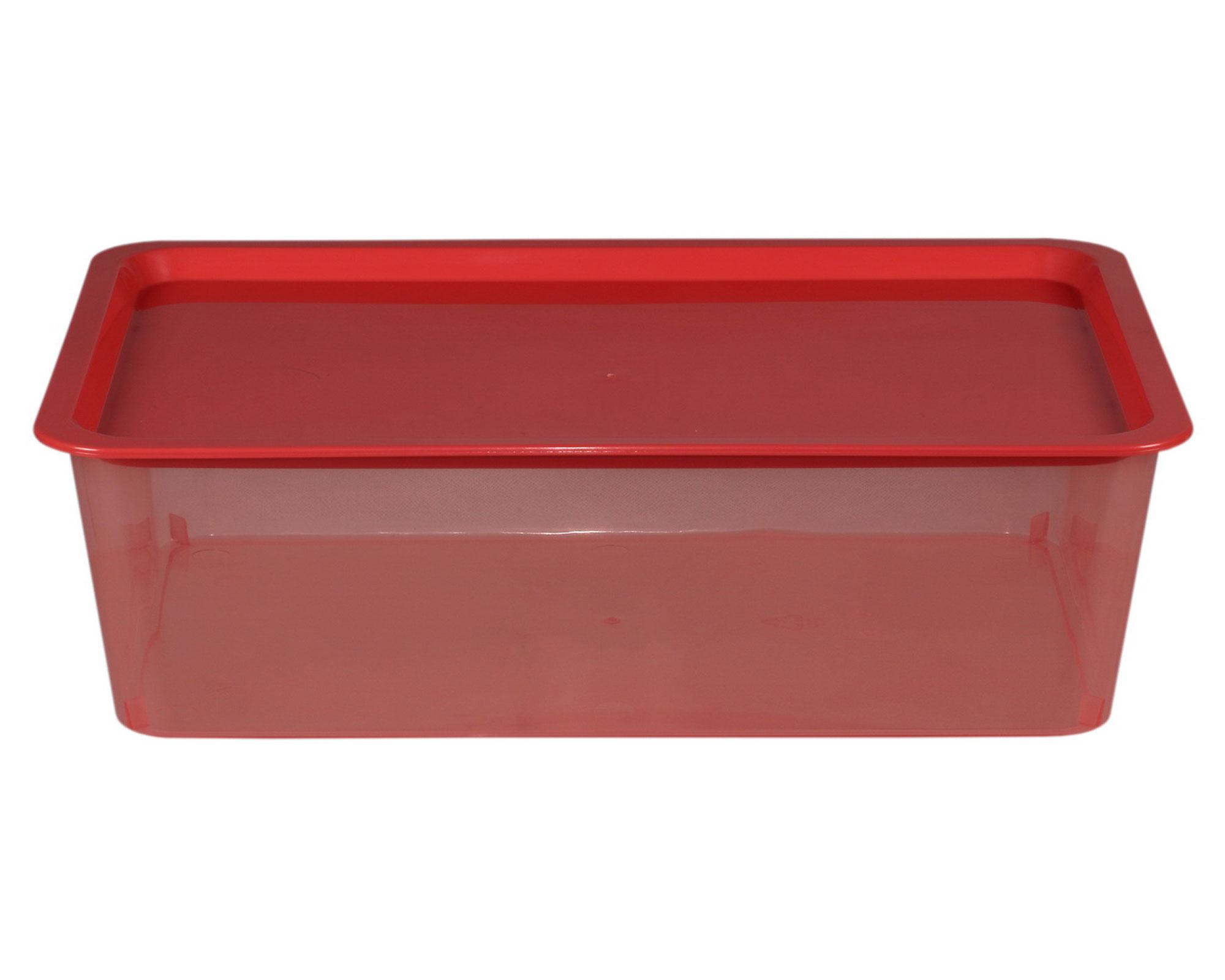 Caja organizadora rojo plástica 13 lt-0
