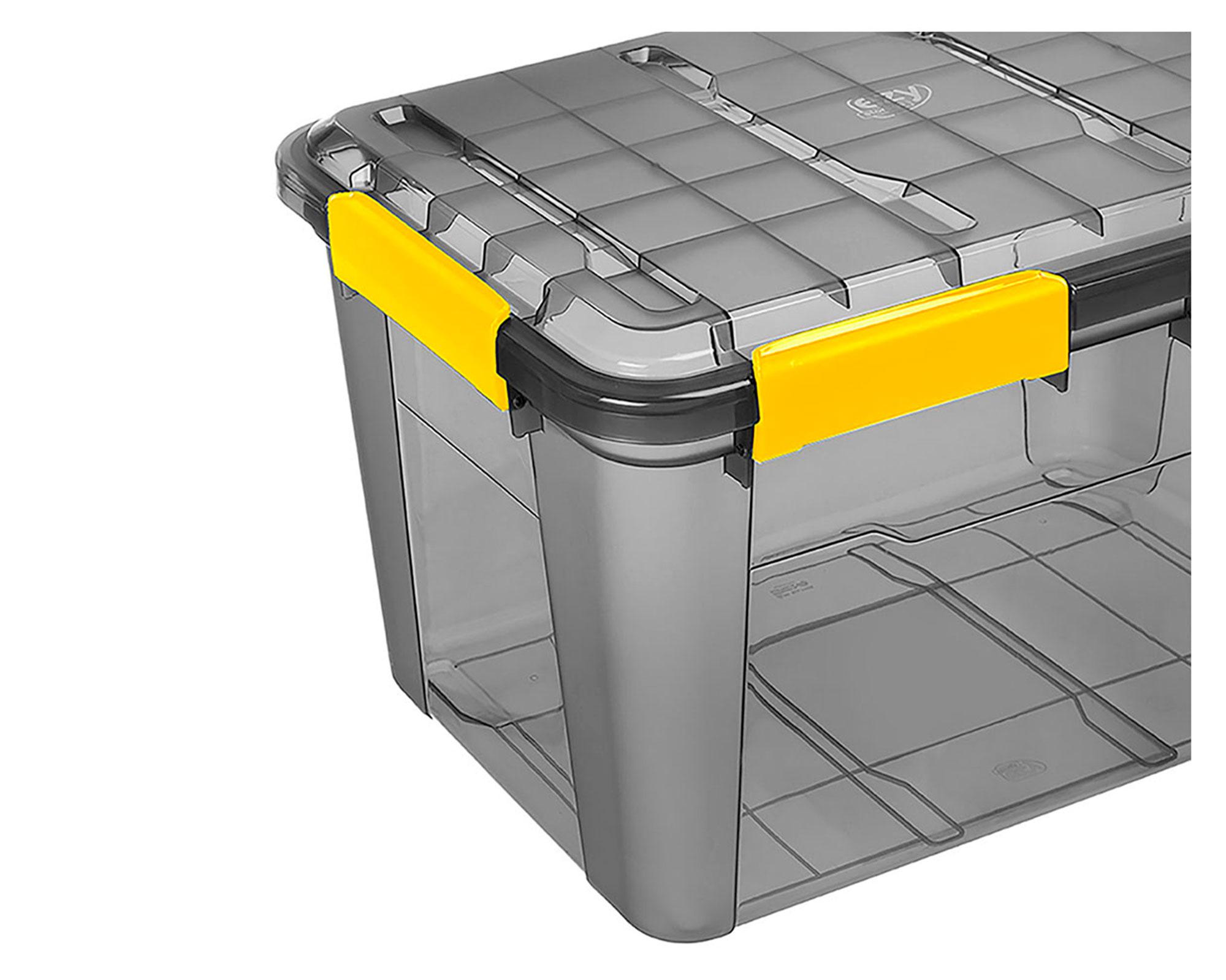 Caja organizadora 50 litros negro transparente Cotidiana-1
