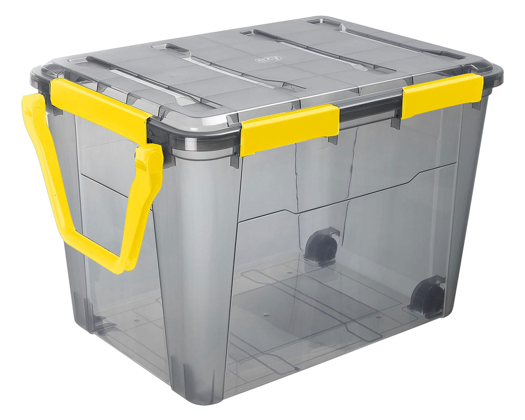 Caja organizadora 100 litros negro transparente Cotidiana-0