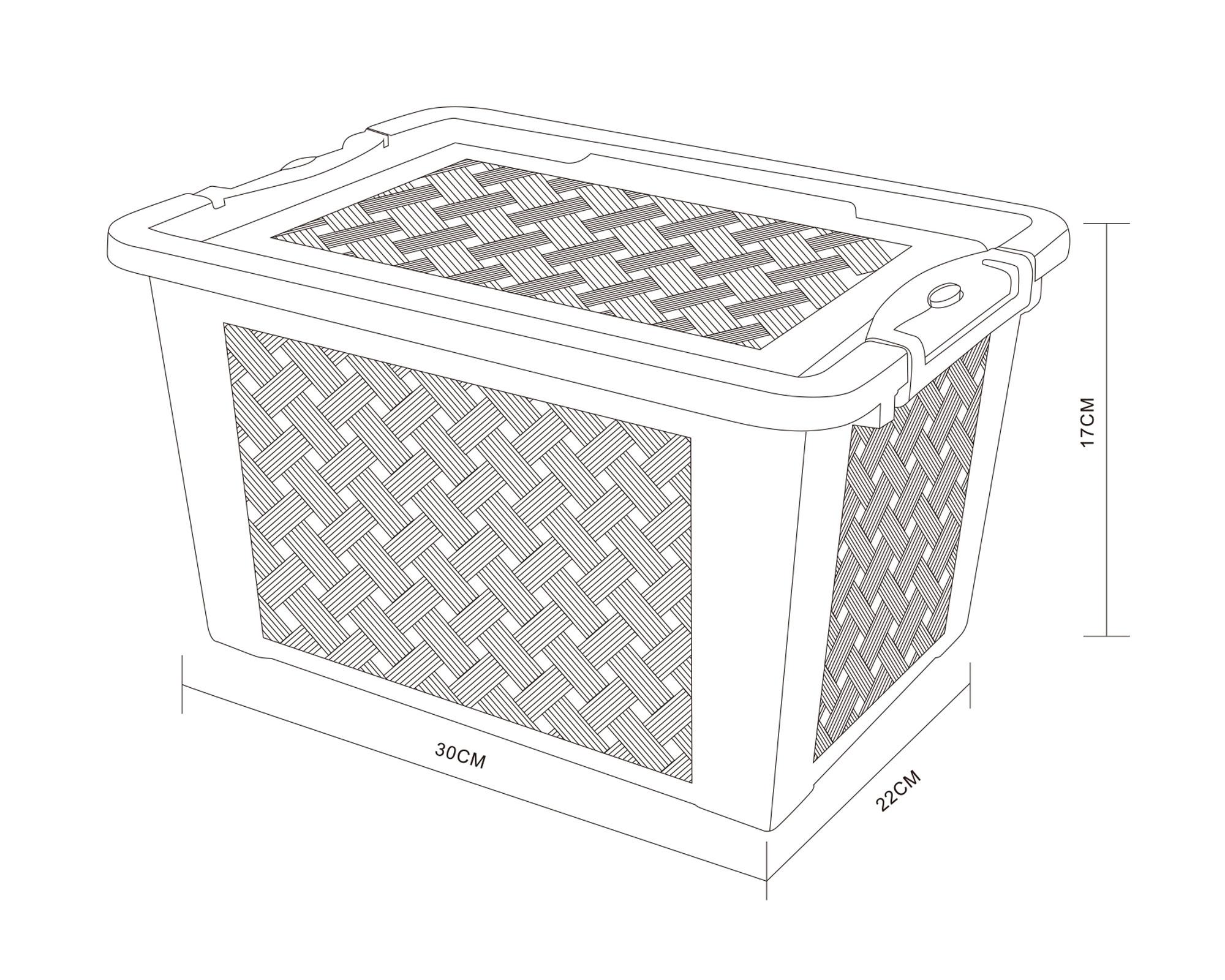 Caja organizadora 7 litros Calada morado Cotidiana.-2