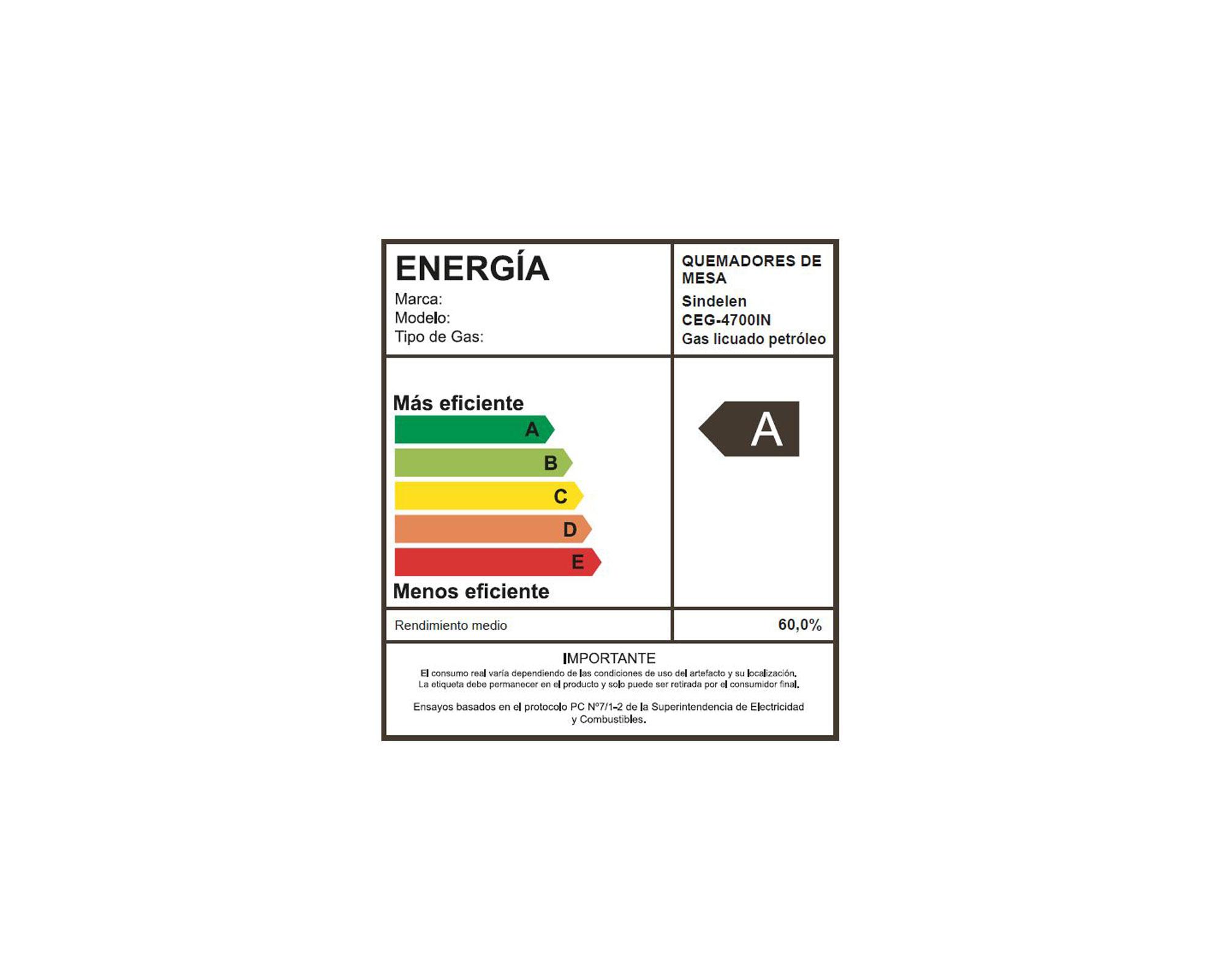 Encimera a gas 5 quemadores CEG-4700IN Sindelen.-5