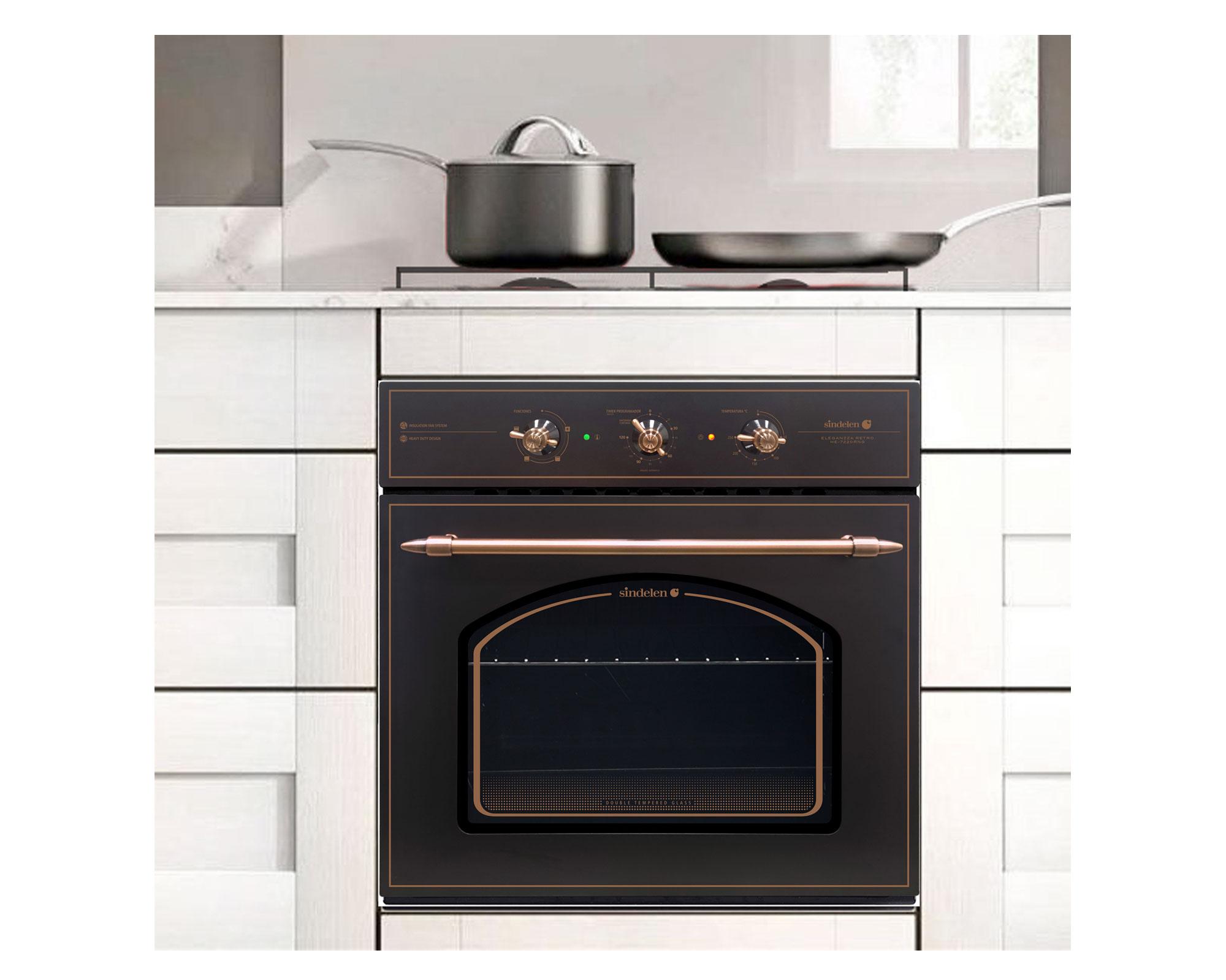Horno eléctrico empotrado HE-7220RNG negro/cobre 54 lt-3