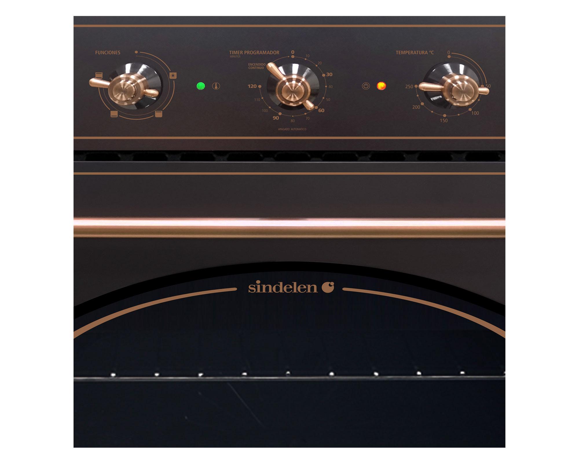 Horno eléctrico empotrado HE-7220RNG negro/cobre 54 lt-1