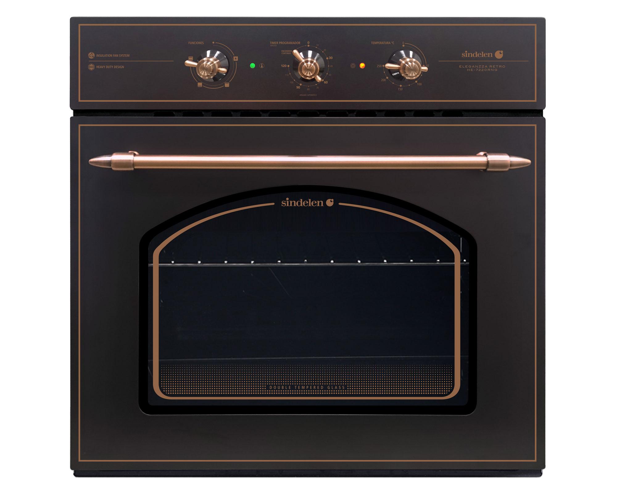 Horno eléctrico empotrado HE-7220RNG negro/cobre 54 lt-0