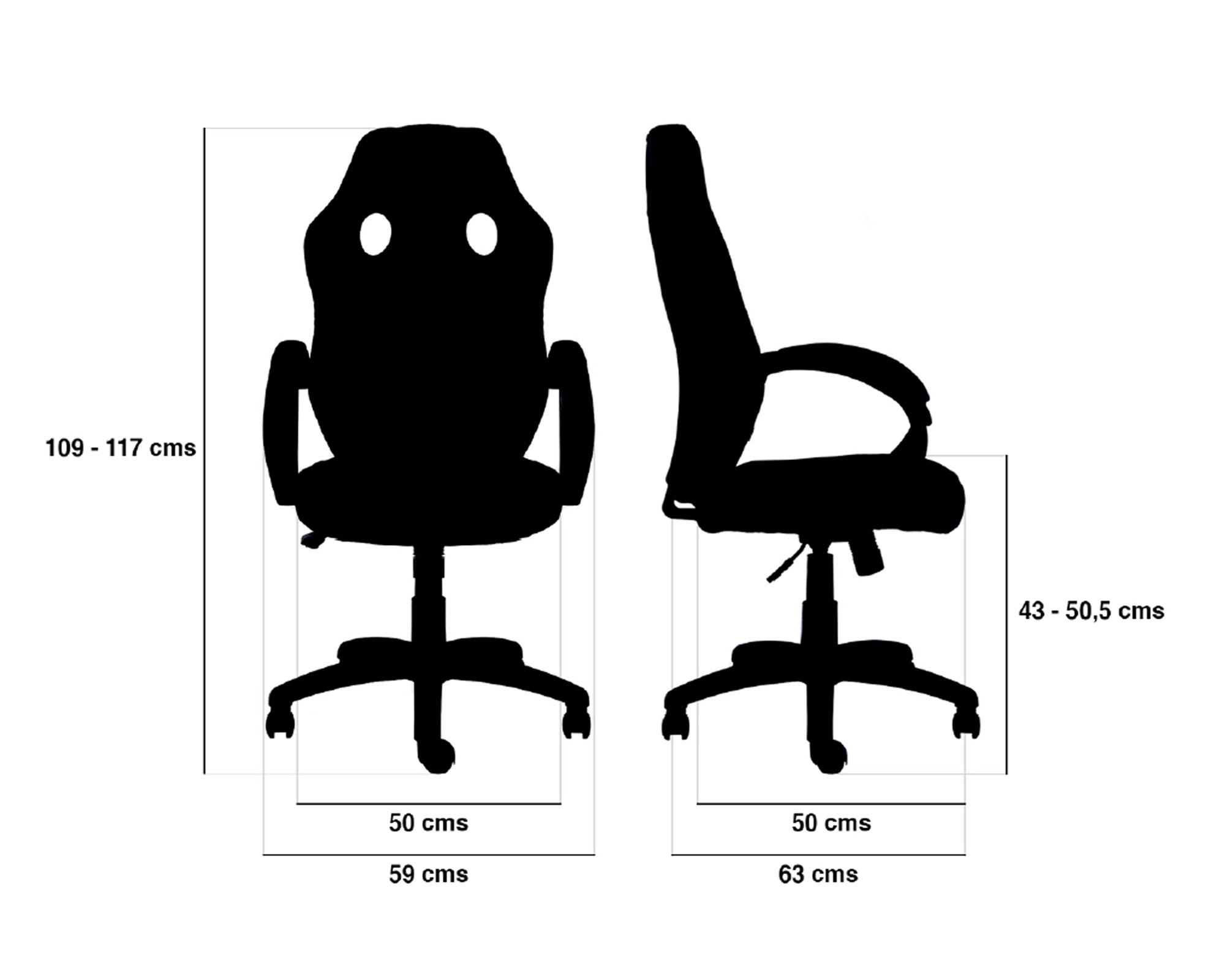 Silla gamer Bros negro/azul One Sit-4