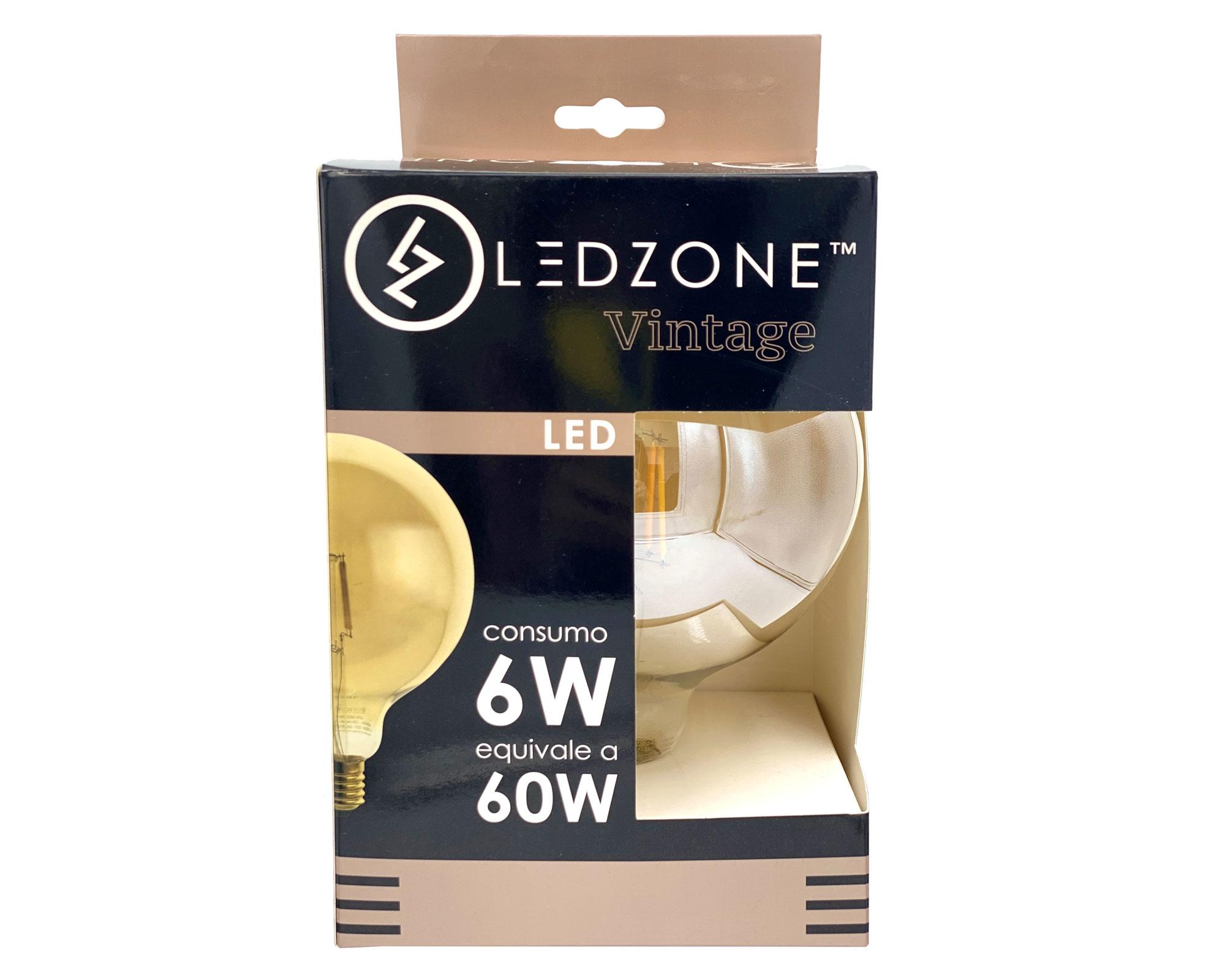 Ampolleta LED 6W E27 luz cálida Vintage G80 Ledzone-1