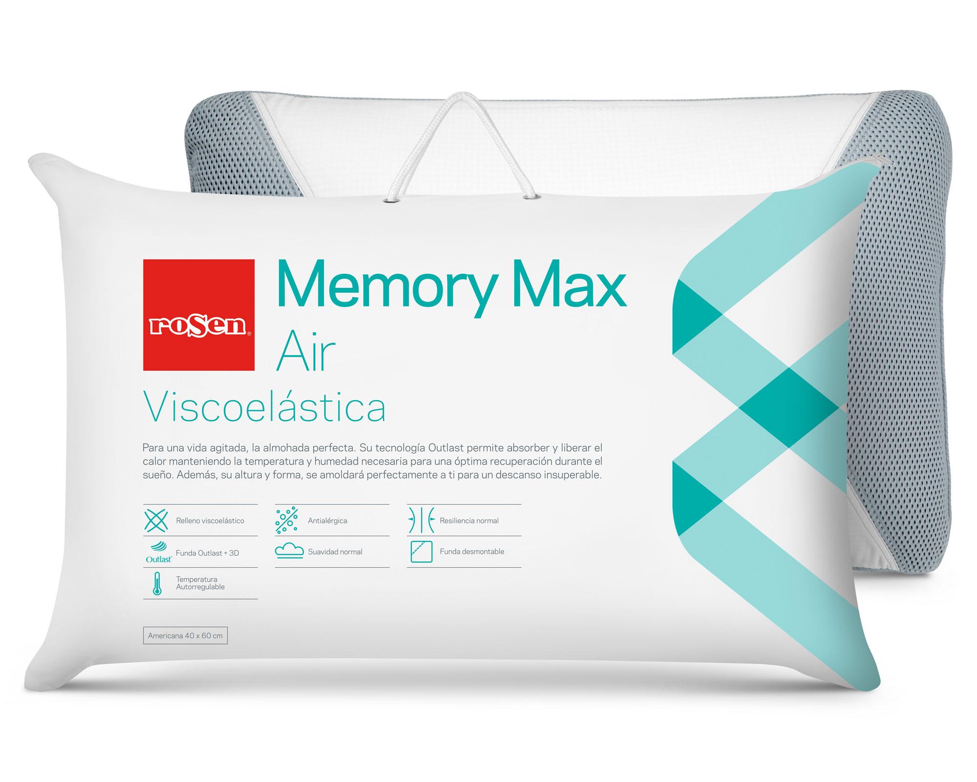 Almohada viscoelástica 41x61 cm Memory max Rosen-1