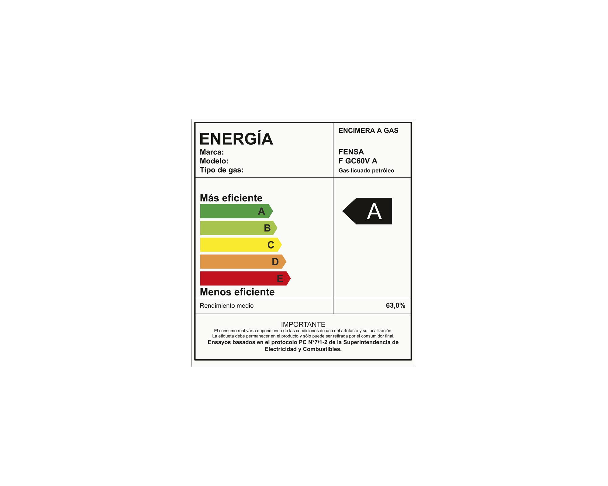 Encimera a gas 4 quemadores F GC60V A Fensa-7
