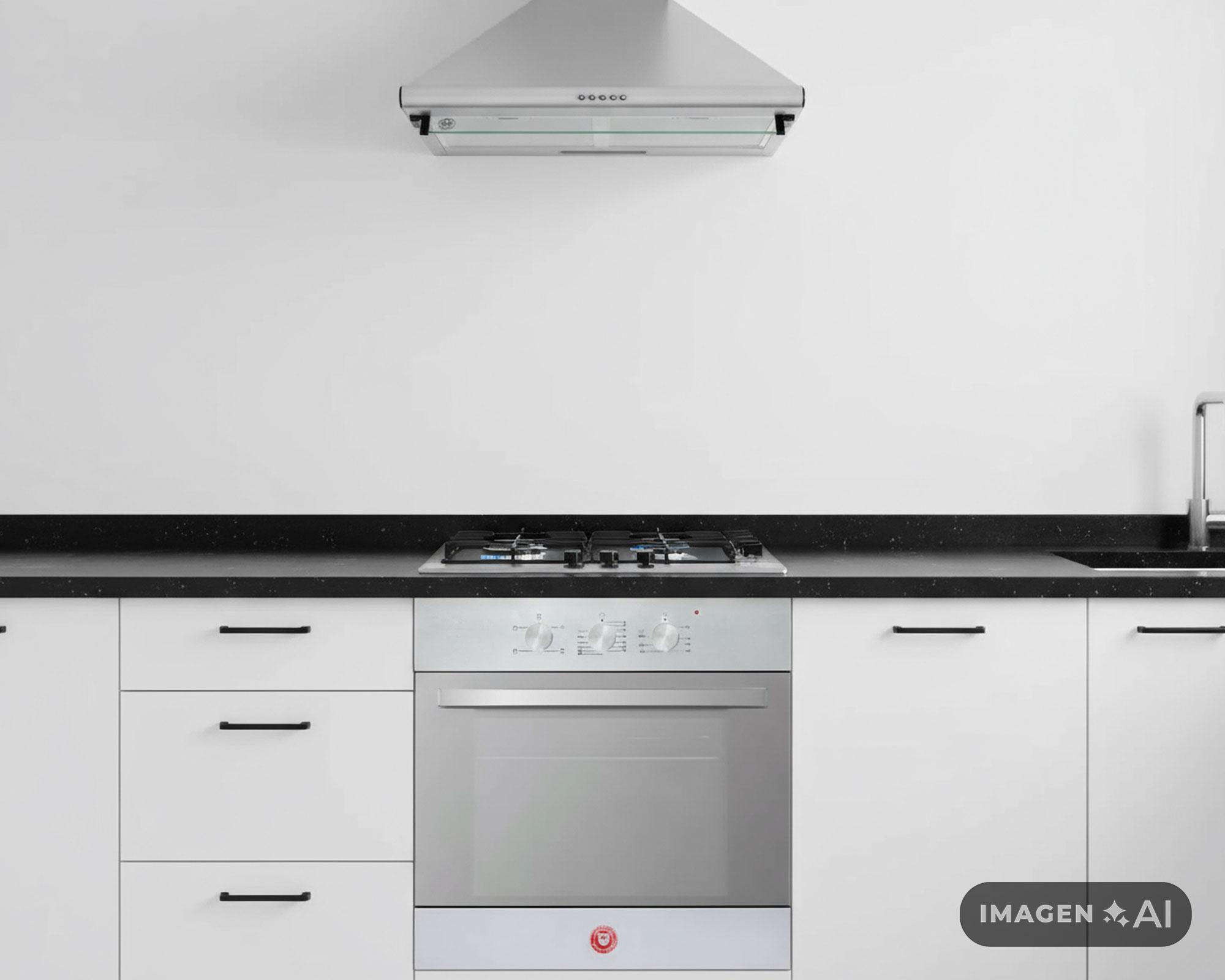 Kit empotrable campana 60 cm + encimera gas licuado 4 quemadores + horno 68 lt-5