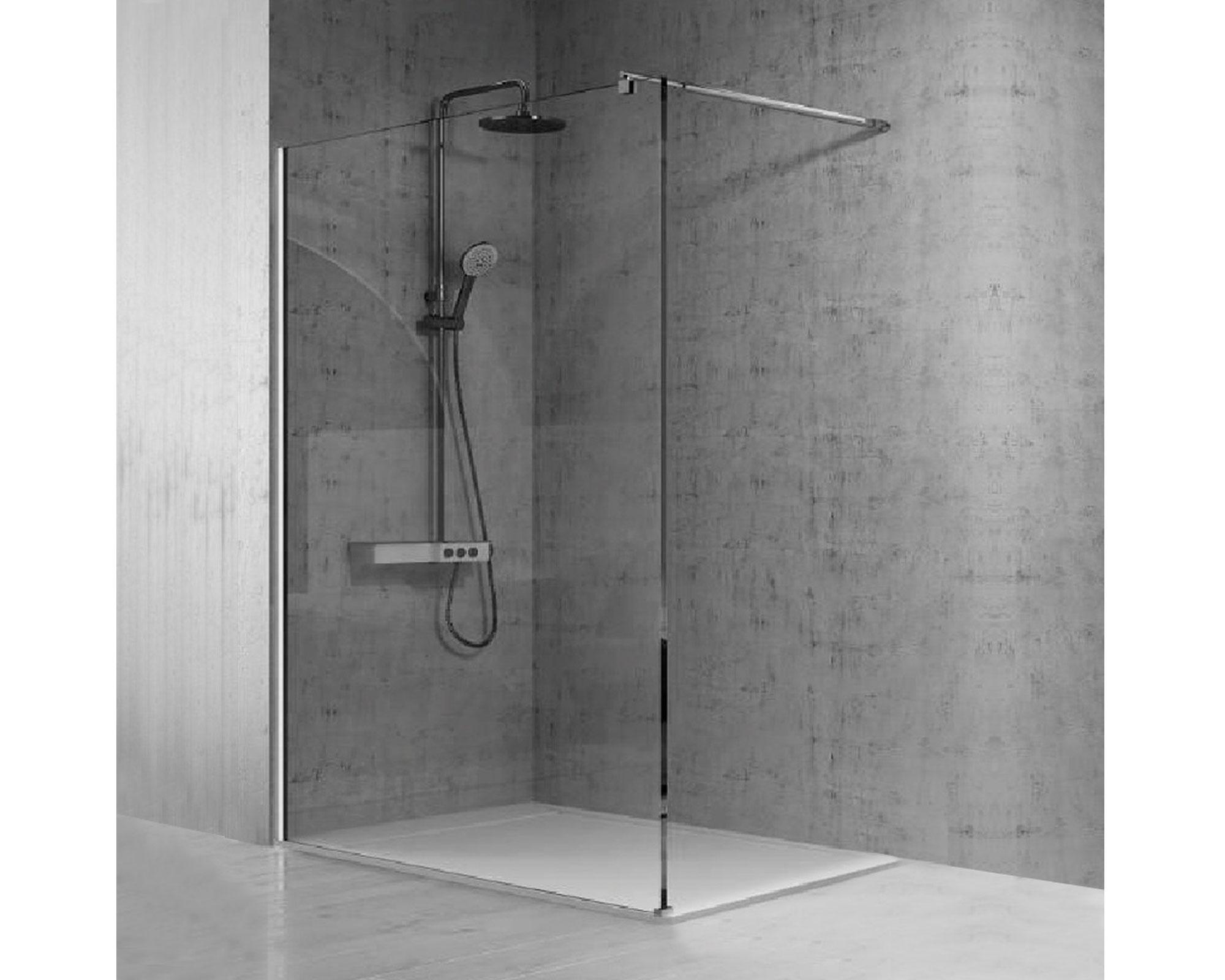 Mampara fija 90x190 cm Easy Clean cromo Duschy.-0