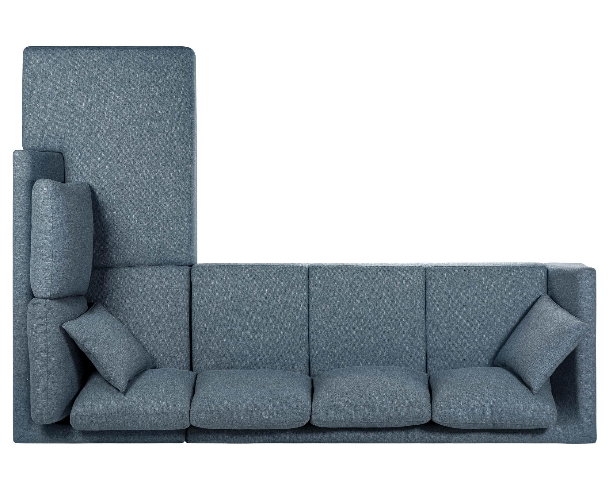 Sofá seccional Carter derecho denim Rosen.-3