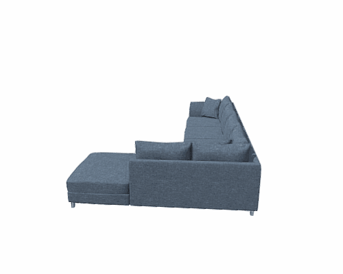 Sofá seccional Carter derecho denim Rosen.-1