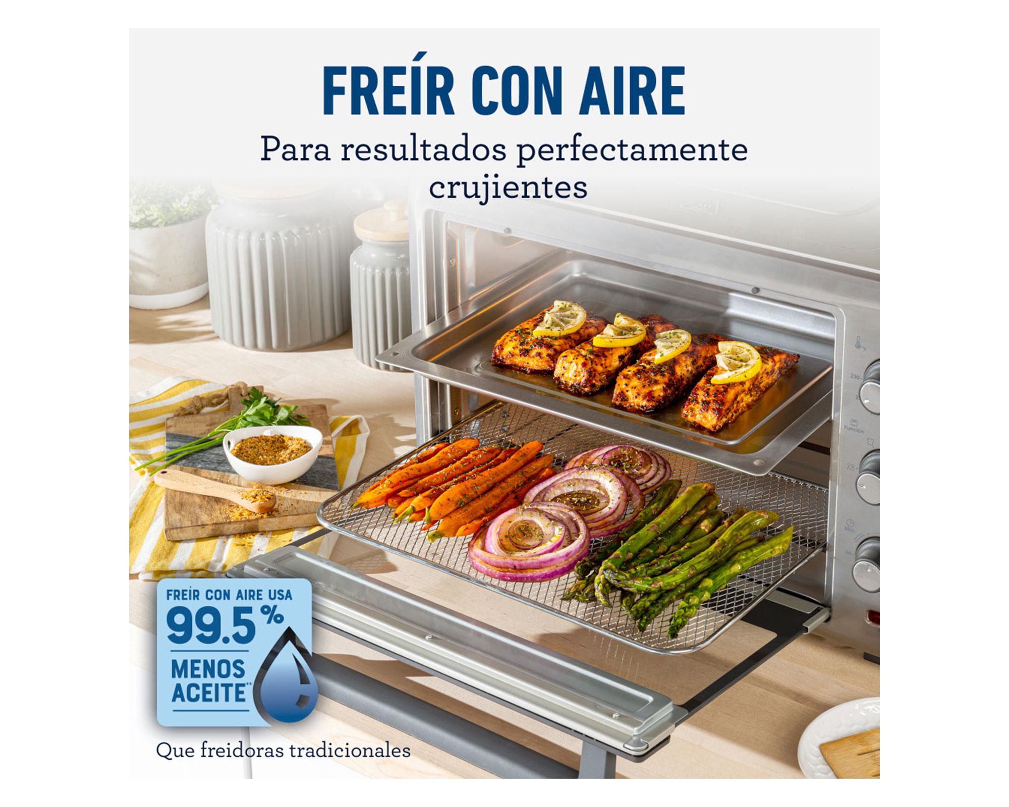 Horno eléctrico 35 litros con Air Fryer TSSTTVLS35 inox Oster.-8