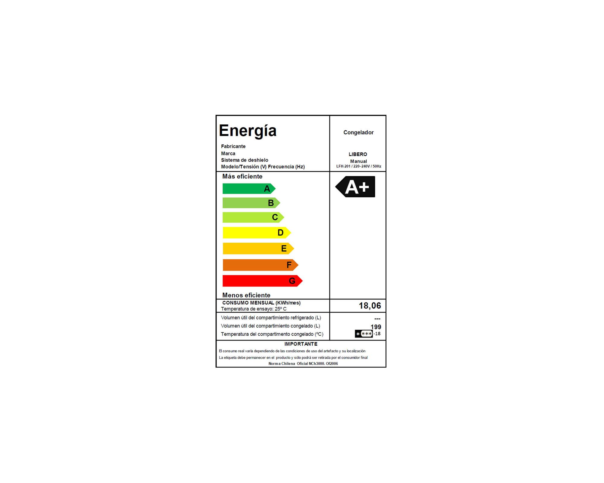 Freezer horizontal 199 litros LFH-201 Libero-8
