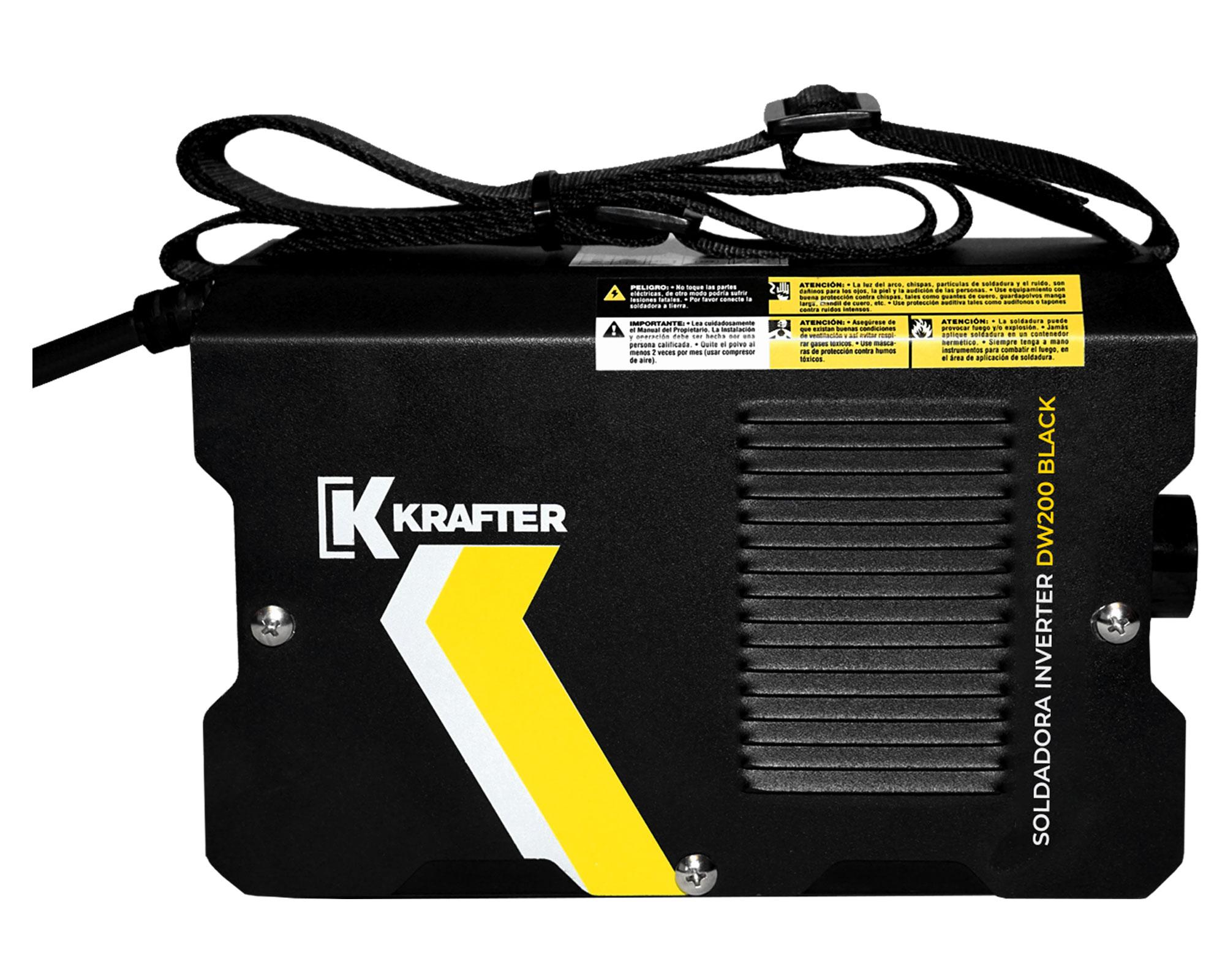 Soldadora inverter DW 200BLACK + máscara soldar + electrodo 3 kg Krafter.-1