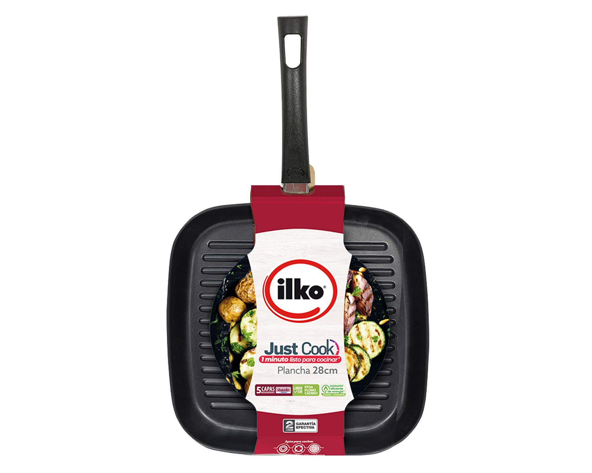 Plancha 28 cm Antiadherente Just Cook rojo-1