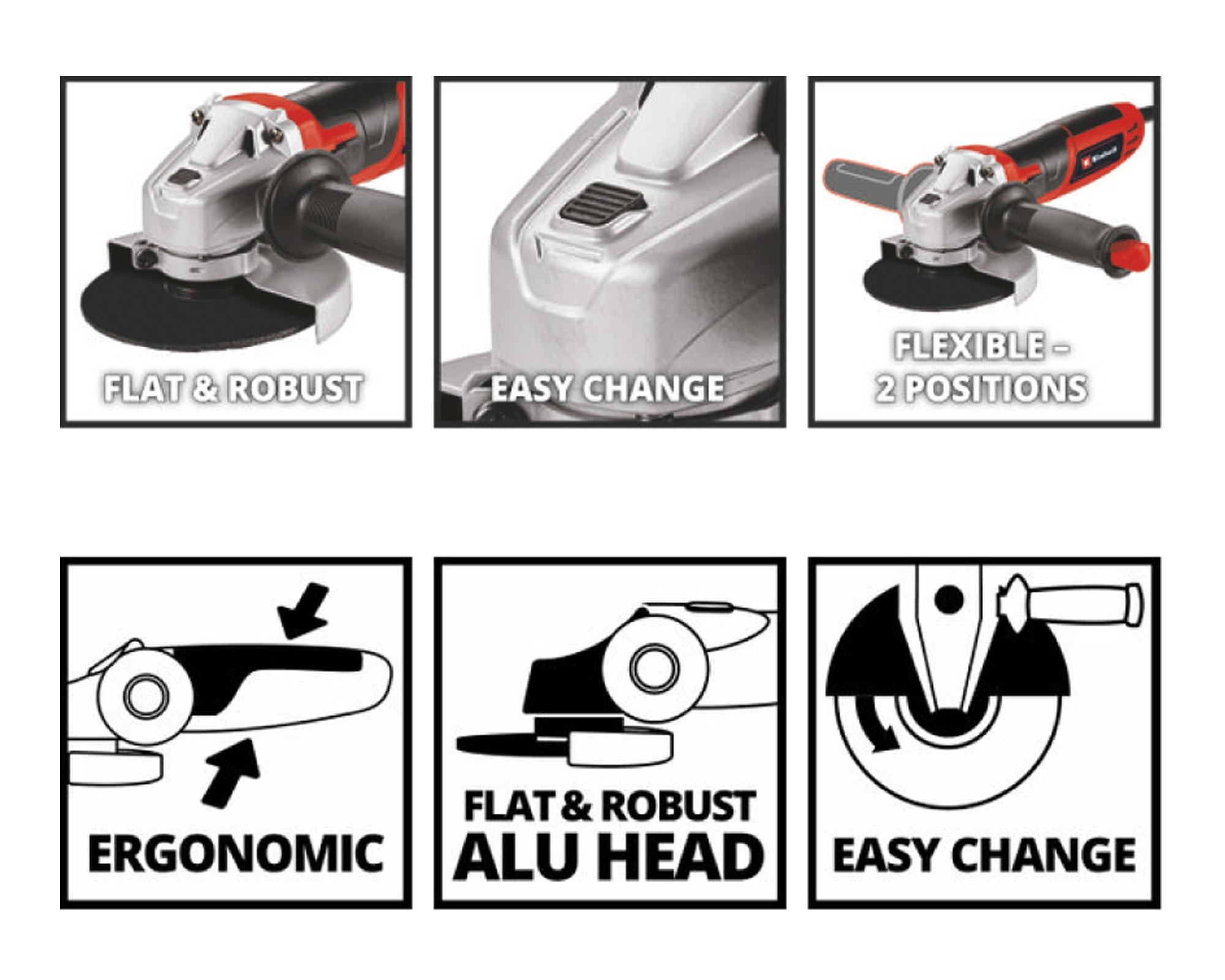 Esmeril angular 750W TC-AG 115/750 Einhell.-4
