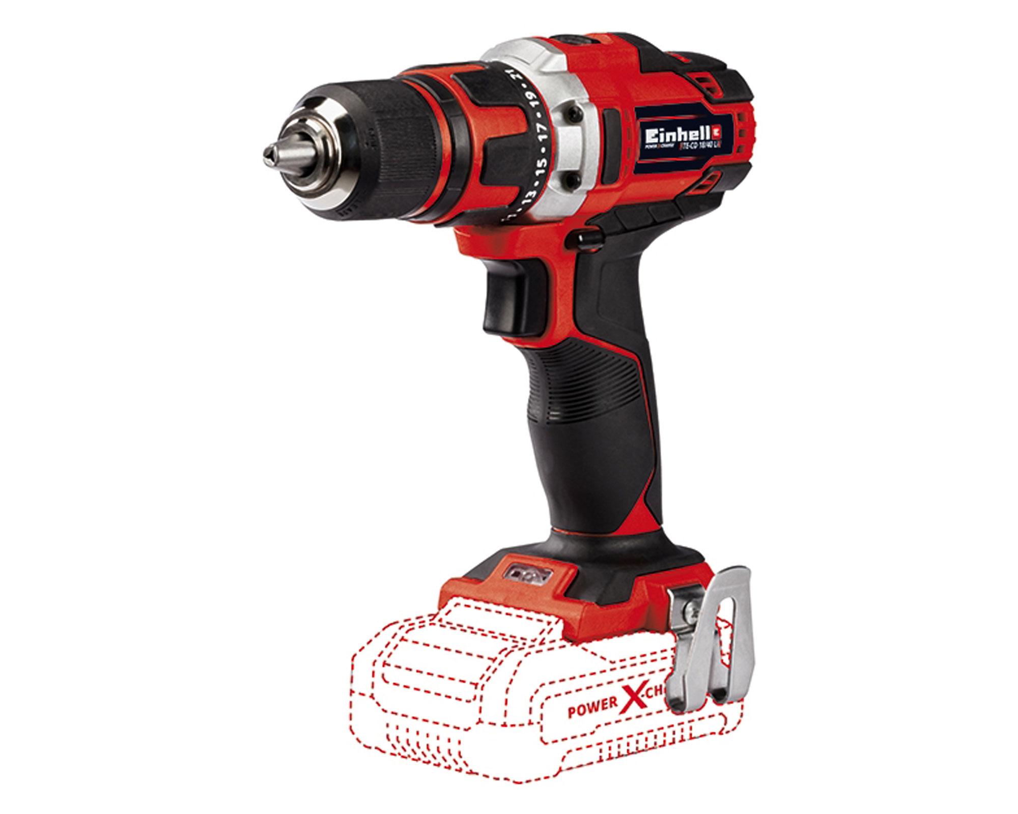 Taladro inalámbrico + atornillador de impacto + starter kit + batería Einhell.-0