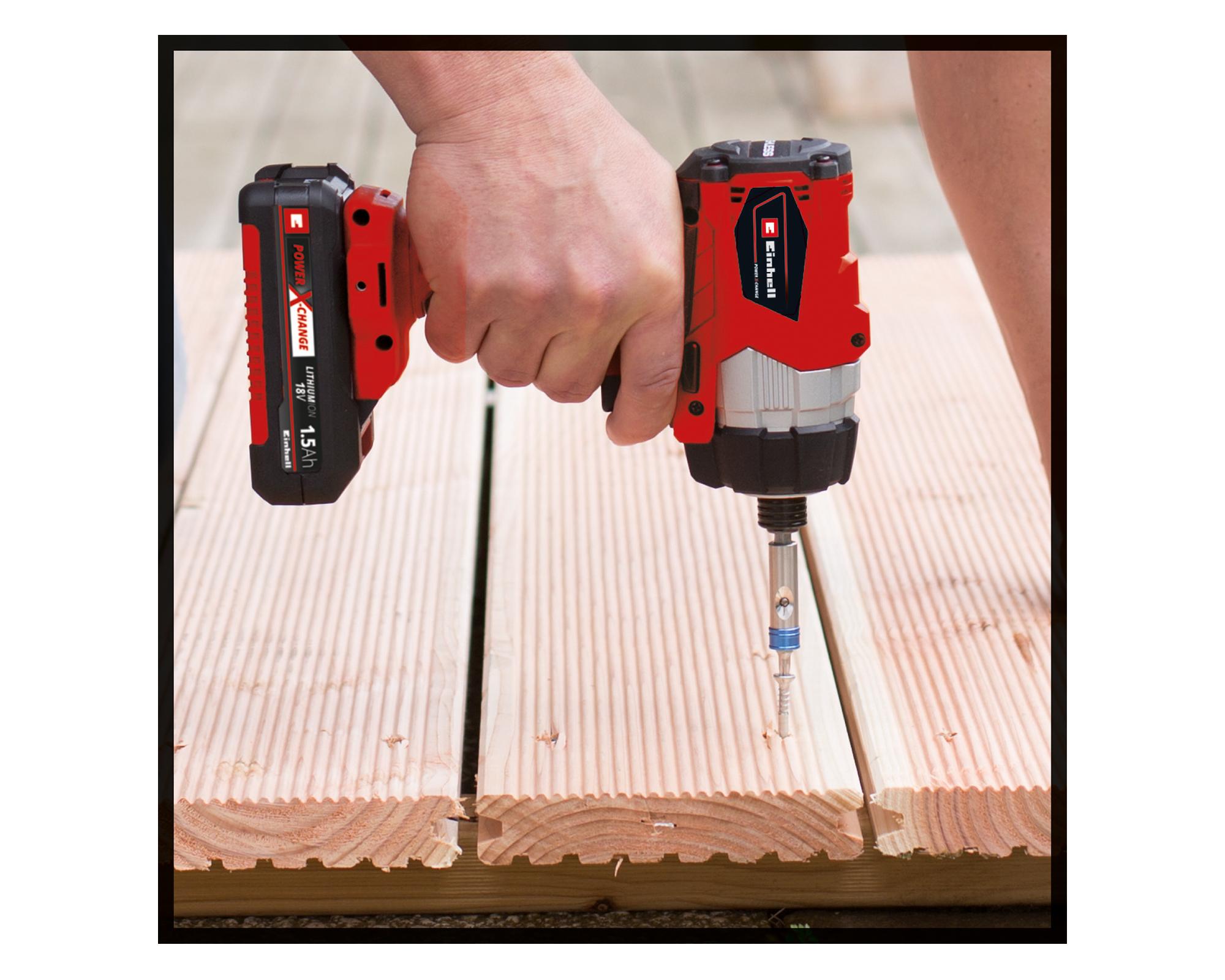 Kit atornillador de impacto inalámbrico TE-CI 18 Li Brushless Solo + Starter Kit 18V 4Ah + E-case-6