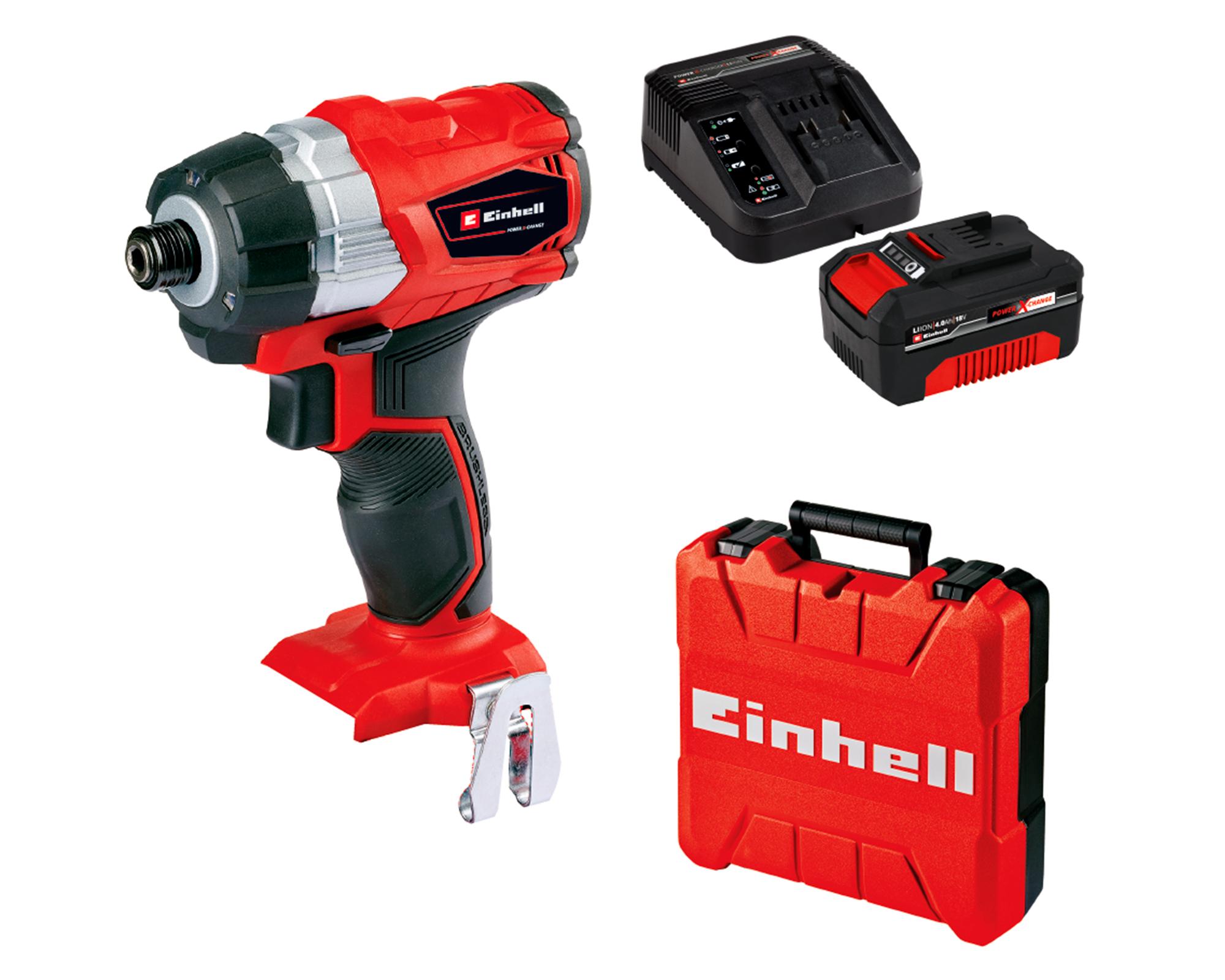 Kit atornillador de impacto inalámbrico TE-CI 18 Li Brushless Solo + Starter Kit 18V 4Ah + E-case-0