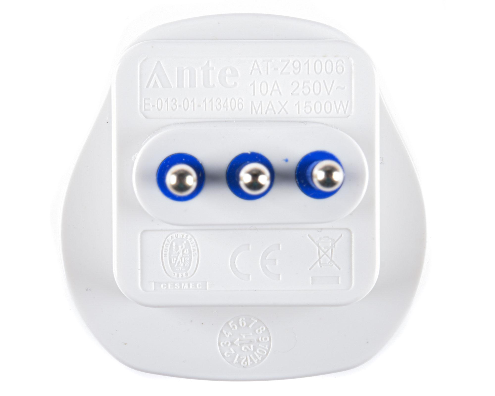 Adaptador universal 10A 2P+T AT-Z91006 Ante-3